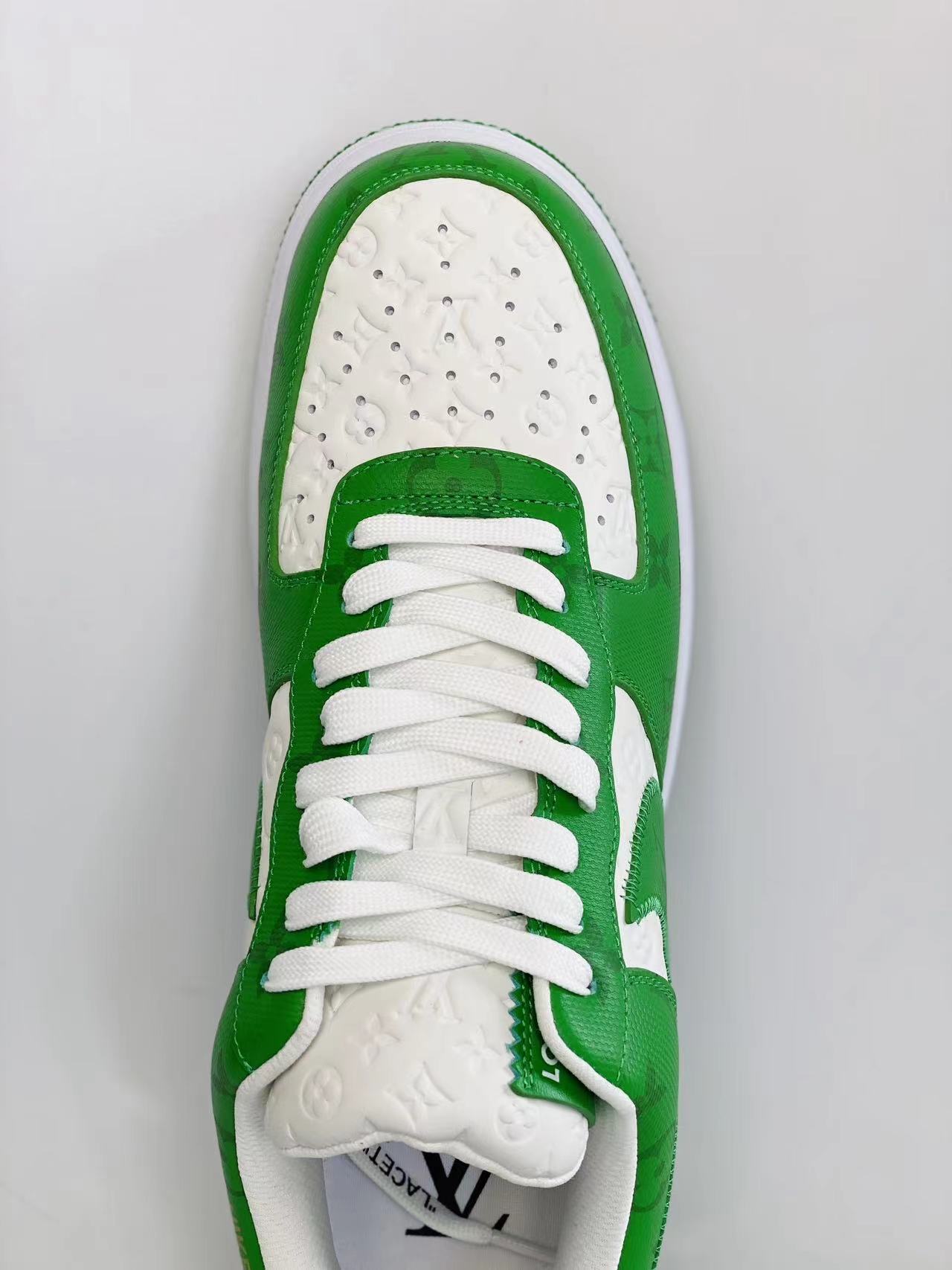 原盒版 帶配件 Louis Vuitton x Nike Air Force 1 Low  绿色  低筒 牛皮 休闲鞋 运动鞋 板鞋 男鞋 女鞋 1A9V9V