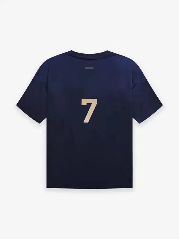 Fear of God Seventh Collection FOG 7 th 第七季主线款后背数字7植绒印花 短袖 藏蓝色 红色 水泥白 T 恤 男女同款 