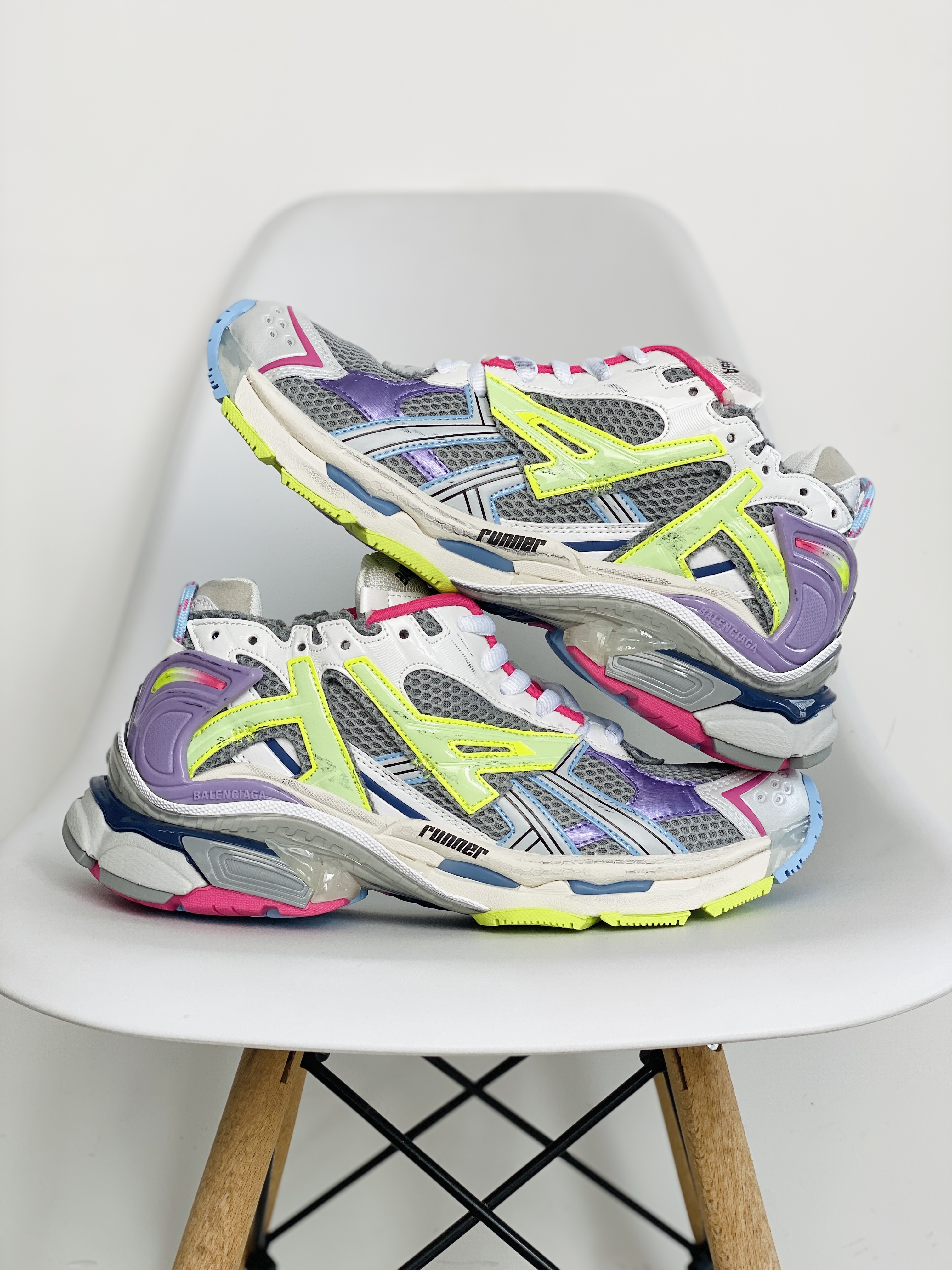 Balenciaga Runner 巴黎世家 白绿紫 老爹鞋 运动 复古板鞋 休闲鞋 男鞋 女鞋