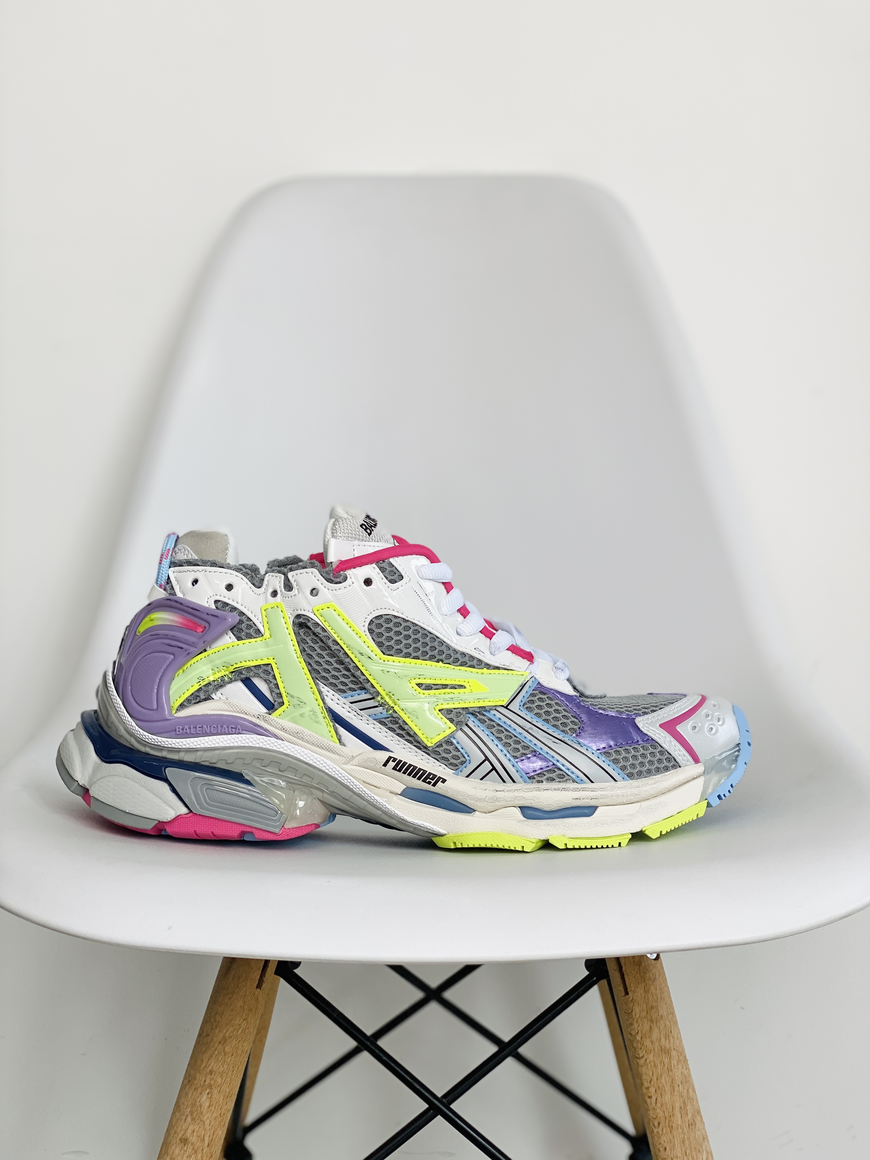 Balenciaga Runner 巴黎世家 白绿紫 老爹鞋 运动 复古板鞋 休闲鞋 男鞋 女鞋