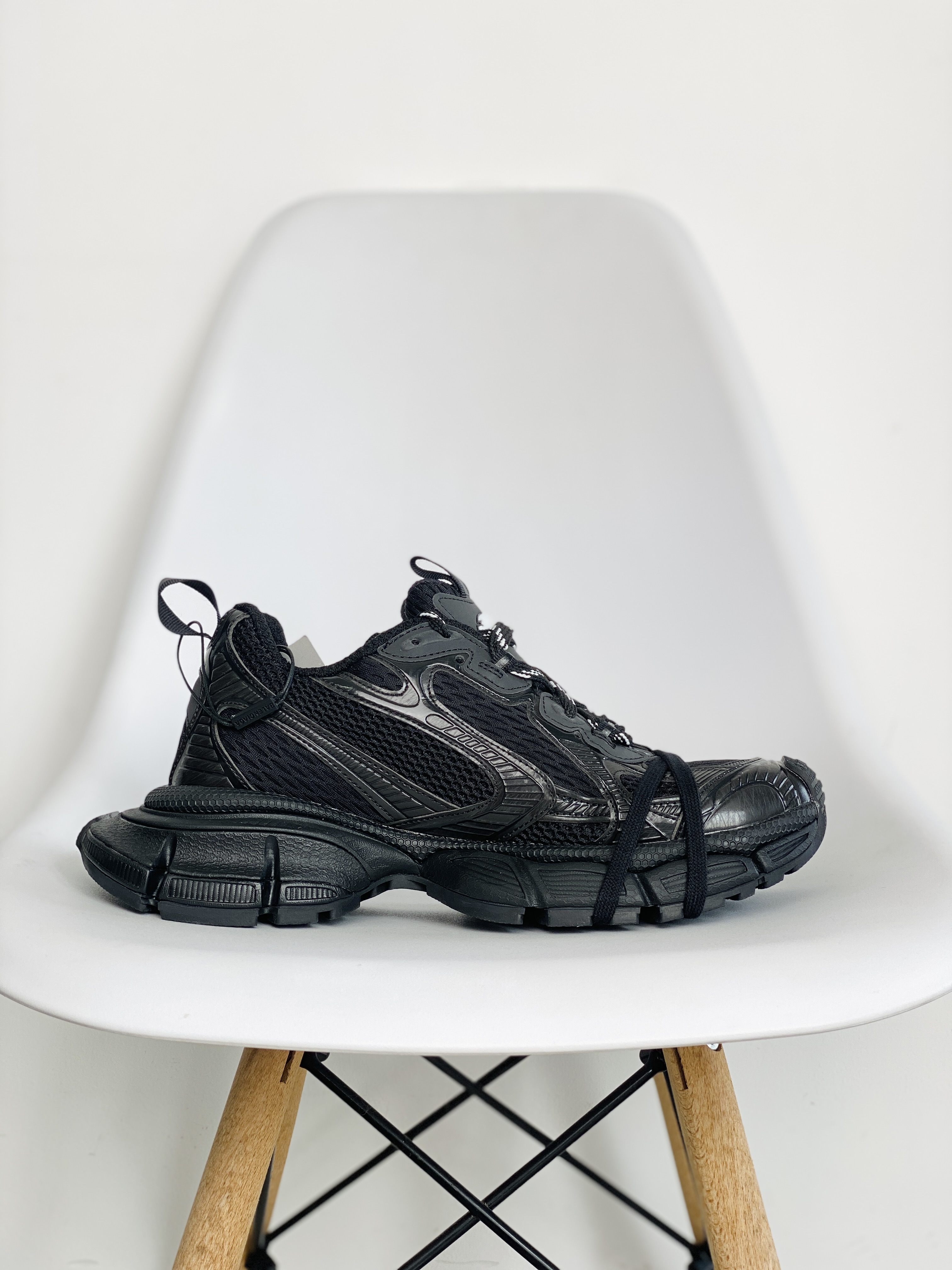 Balenciaga 巴黎世家 3XL 网布 系带 做旧 黑色 低筒 老爹鞋 运动 复古板鞋 休闲鞋 男鞋 女鞋 