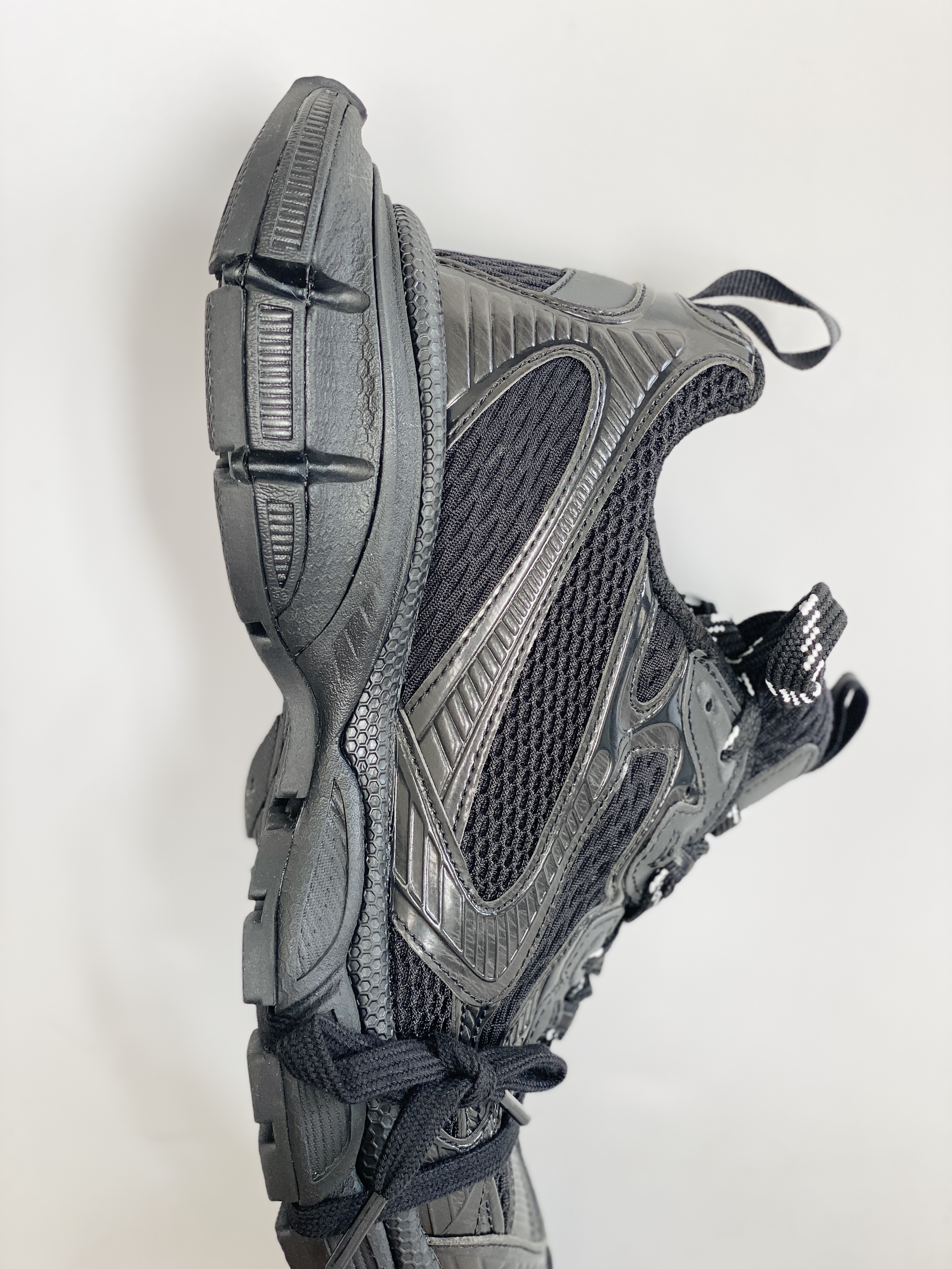 Balenciaga 巴黎世家 3XL 网布 系带 做旧 黑色 低筒 老爹鞋 运动 复古板鞋 休闲鞋 男鞋 女鞋 