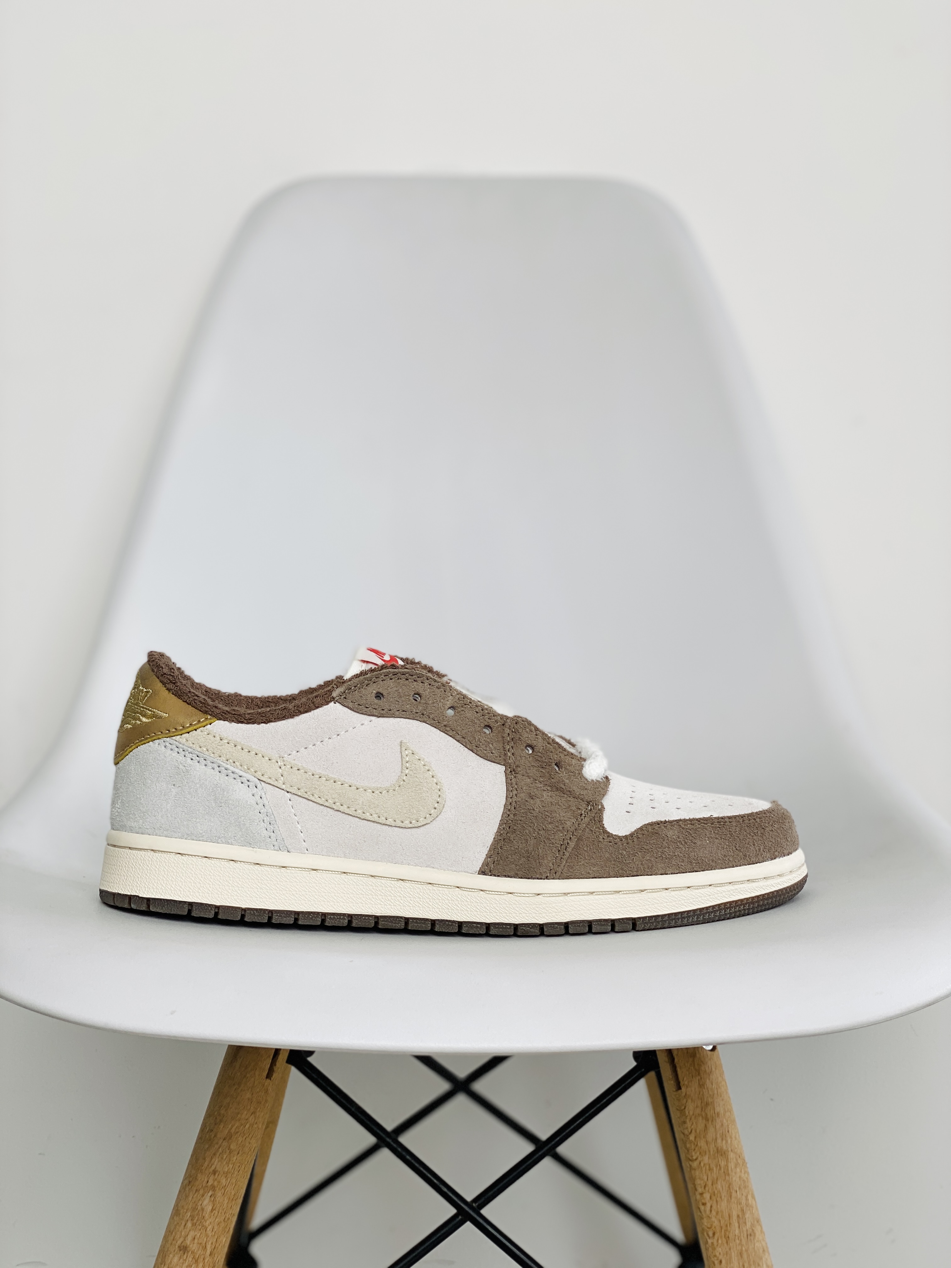 正确后跟做旧版 Air Jordan 1 Low OG AJ1 Year of the Rabbit 兔年 白棕色  低筒 气垫 休闲鞋 板鞋 球鞋 男鞋 女鞋 DV1312-200