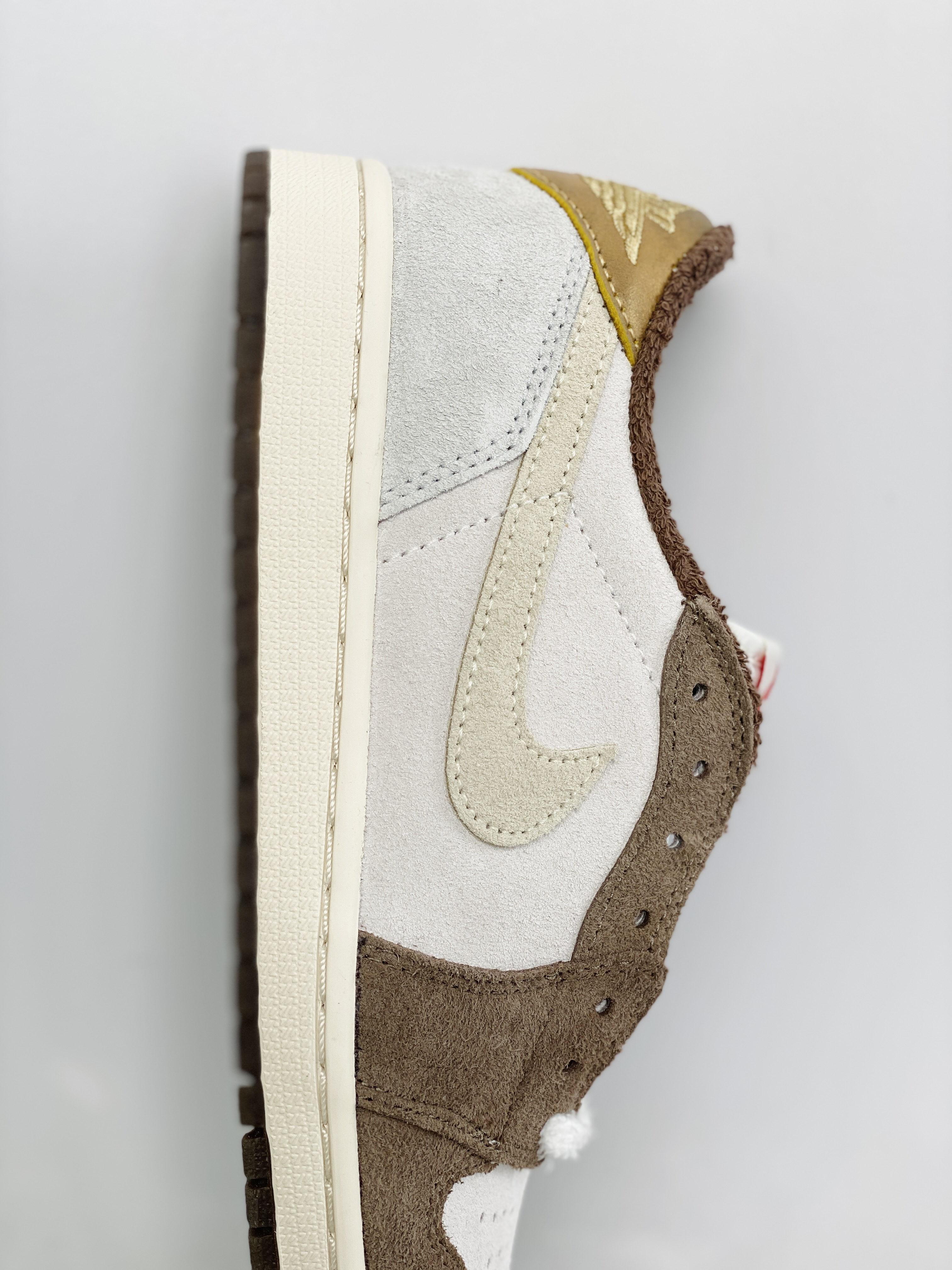 正确后跟做旧版 Air Jordan 1 Low OG AJ1 Year of the Rabbit 兔年 白棕色  低筒 气垫 休闲鞋 板鞋 球鞋 男鞋 女鞋 DV1312-200