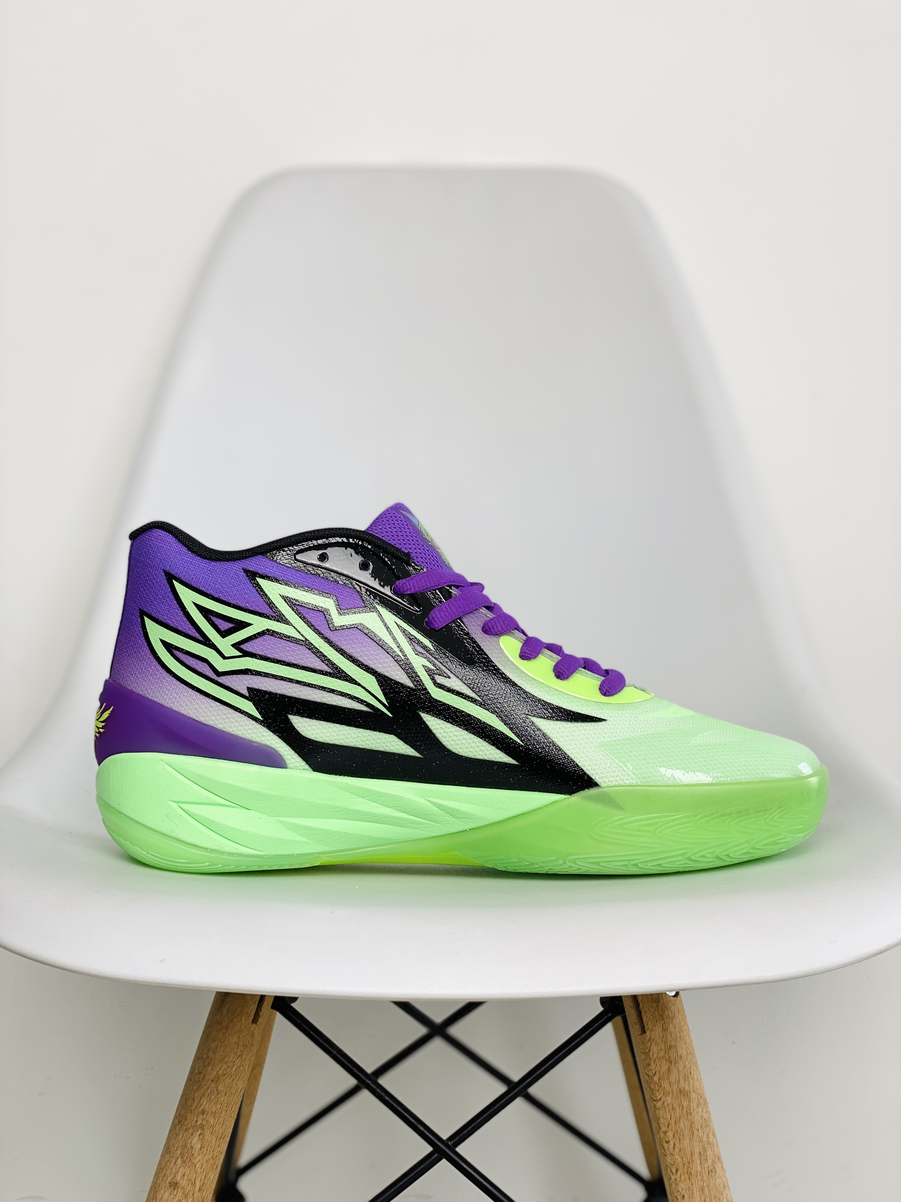 RICK Morty PUMA MB.02 拉梅洛鮑爾二代  高筒 防滑籃球鞋 實戰鞋 綠紅紫 377411-02