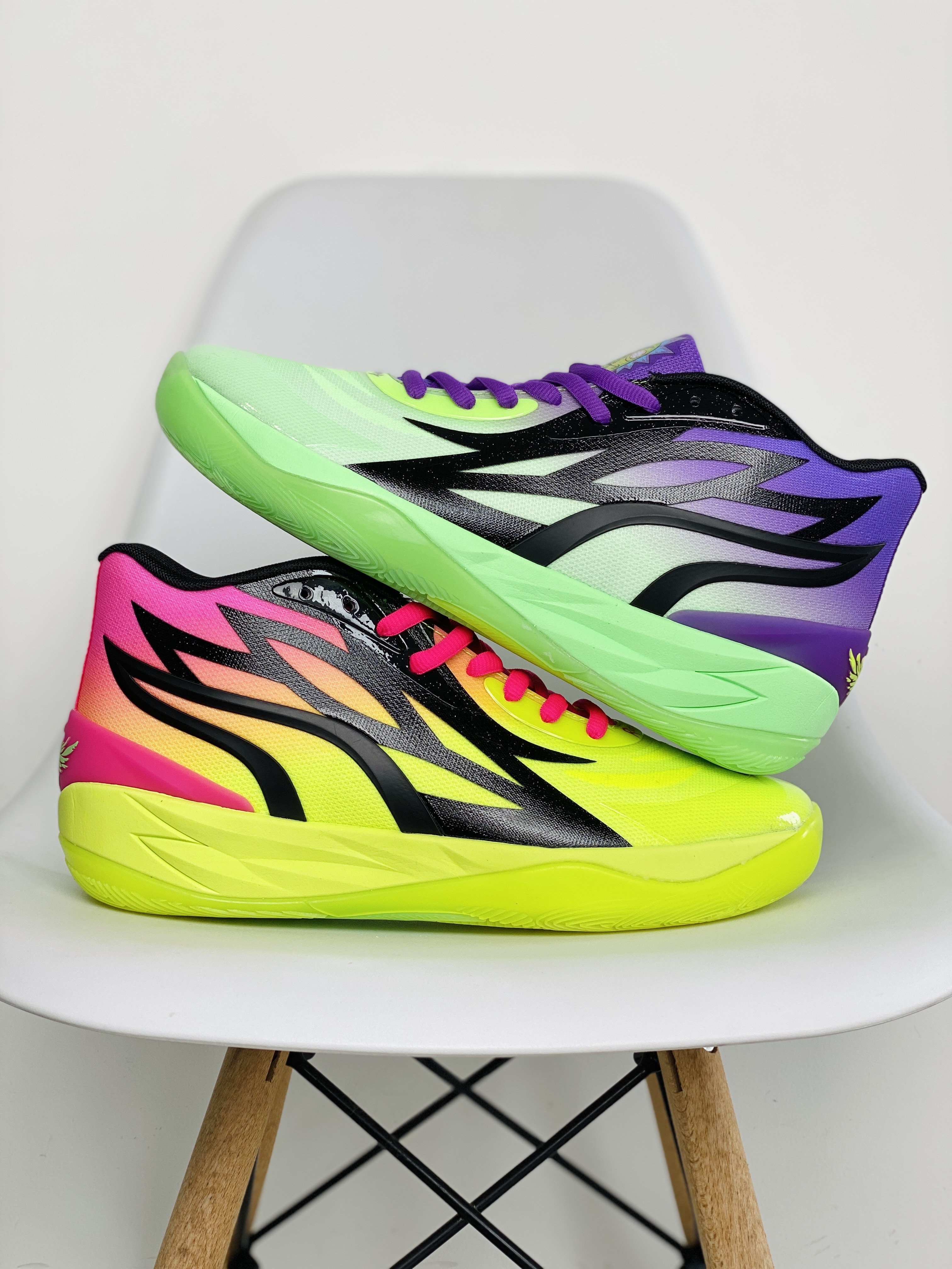 RICK Morty PUMA MB.02 拉梅洛鮑爾二代  高筒 防滑籃球鞋 實戰鞋 綠紅紫 377411-02