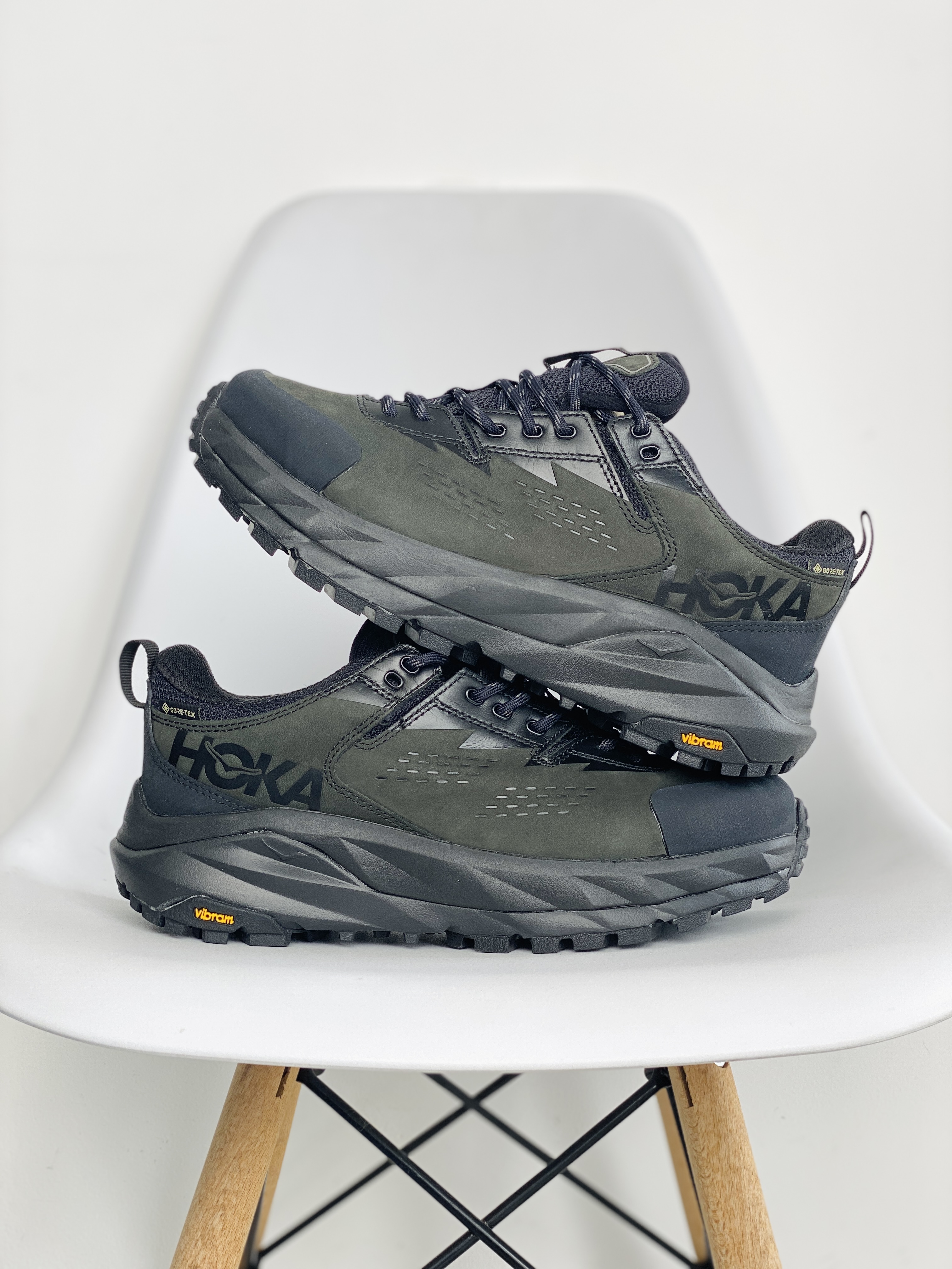 防水版 HOKA ONE ONE Kaha 低筒 戶外 登山 防水 跑步鞋 户外鞋 男鞋 黑色1118568-BCCG