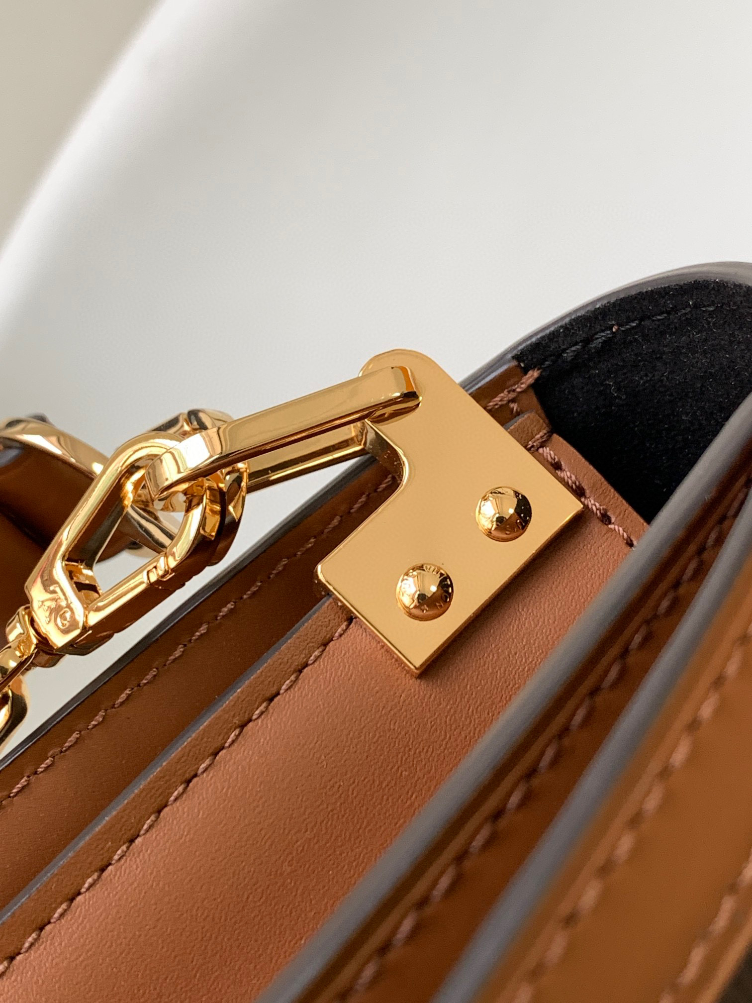 原厂皮 LOUIS VUITTON Dauphine 达妮芙 经典老花满印 帆布小牛皮拼接 腋下包 手提包 单肩包 斜挎包 棕色 中号 M44391 45958