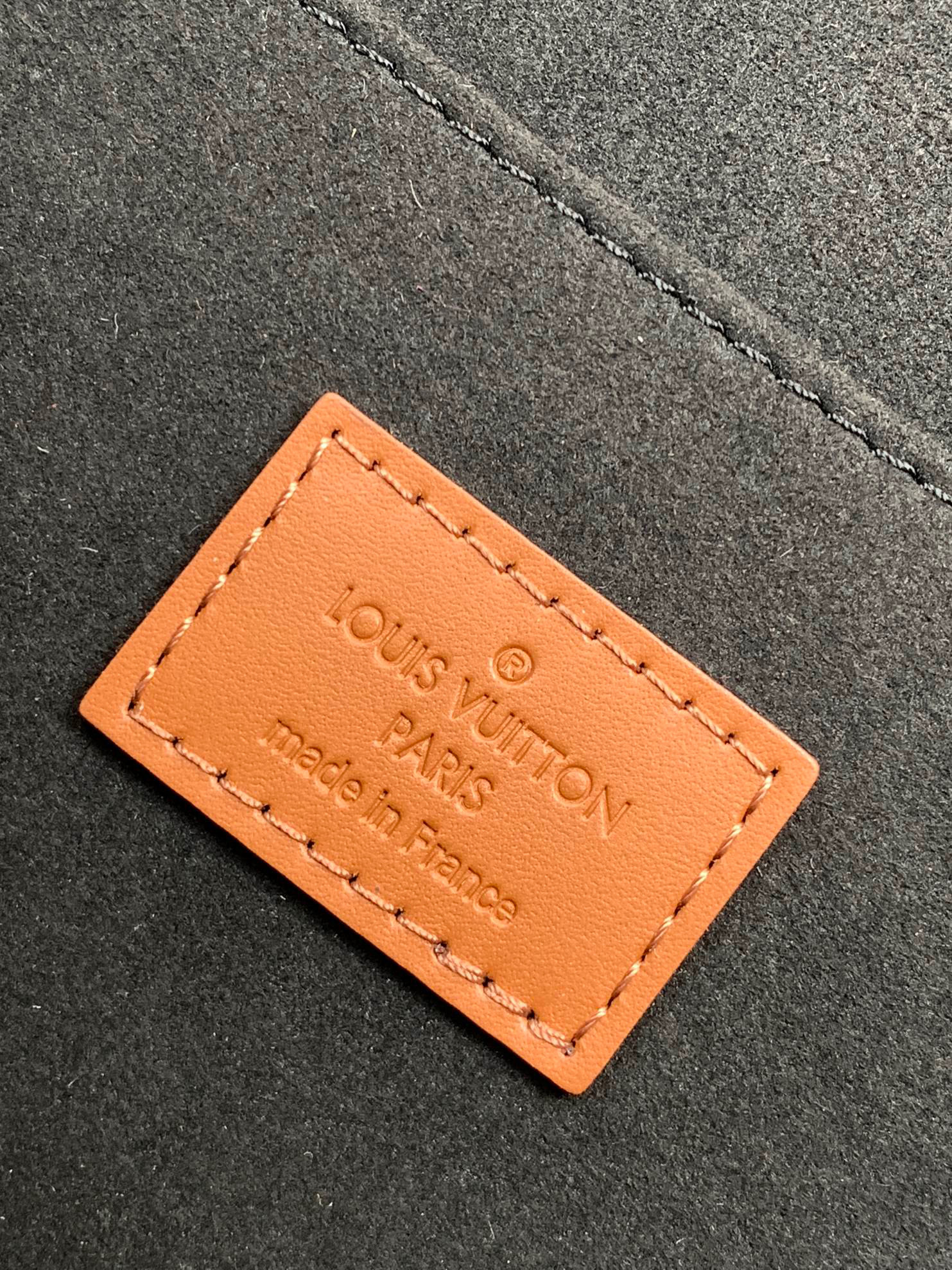 原厂皮 LOUIS VUITTON Dauphine 达妮芙 经典老花满印 帆布小牛皮拼接 腋下包 手提包 单肩包 斜挎包 棕色 中号 M44391 45958