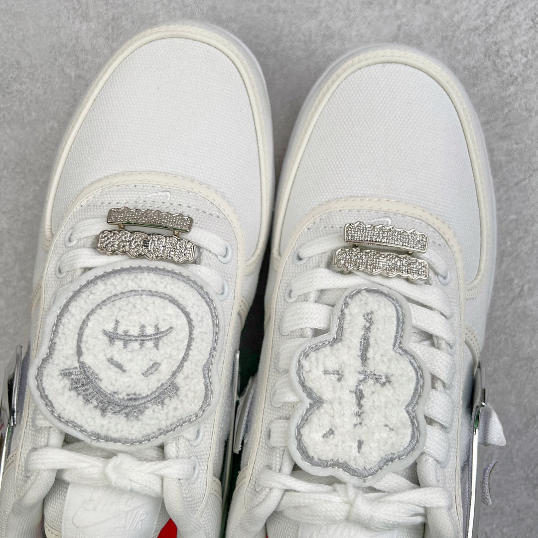 Travis Scott Nike  Force 1 Low Sail 換鉤  低筒 反光 休闲鞋 板鞋 男鞋 女鞋 白銀 AQ4211-101