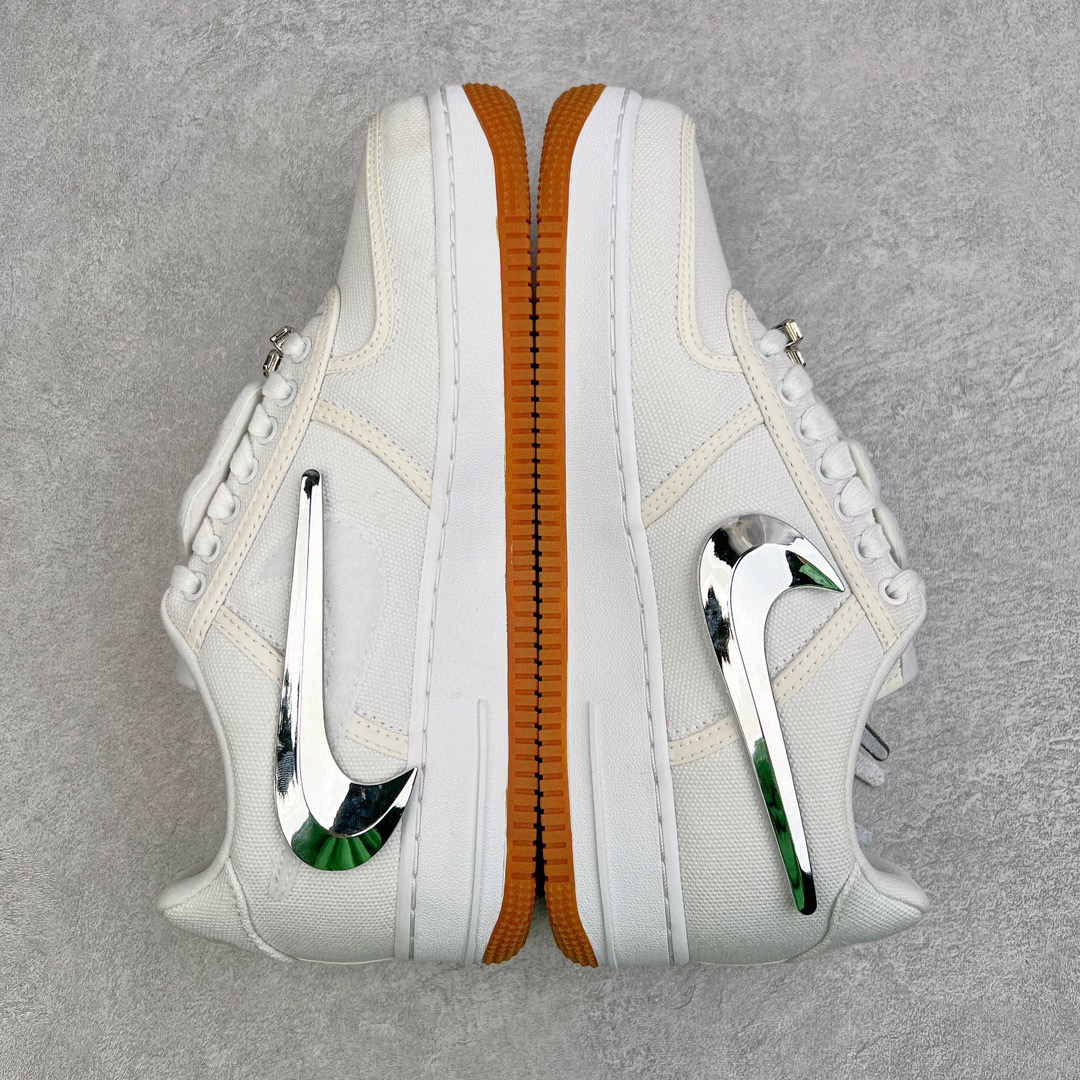Travis Scott Nike  Force 1 Low Sail 換鉤  低筒 反光 休闲鞋 板鞋 男鞋 女鞋 白銀 AQ4211-101