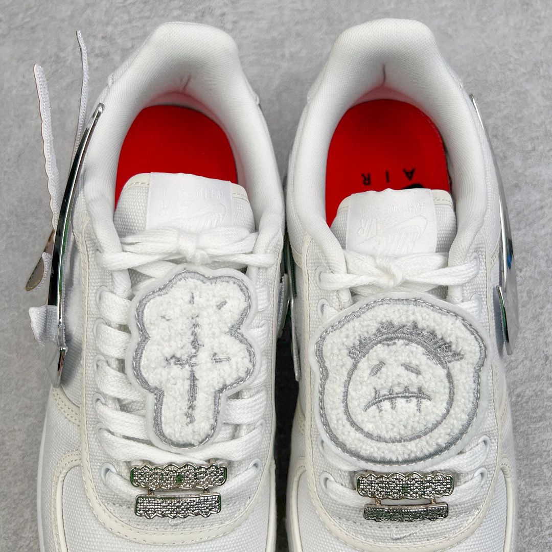Travis Scott Nike  Force 1 Low Sail 換鉤  低筒 反光 休闲鞋 板鞋 男鞋 女鞋 白銀 AQ4211-101