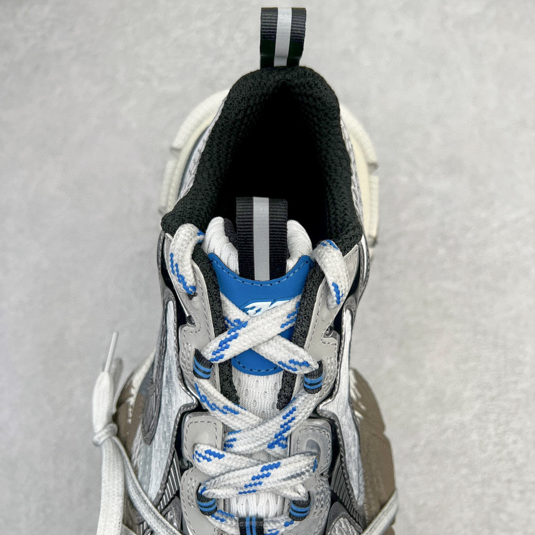 Balenciaga 巴黎世家 3XL 网布 系带 做旧  低筒 老爹鞋 运动 复古板鞋 休闲鞋 男鞋 女鞋  银蓝 泥染 734734W3XL71214