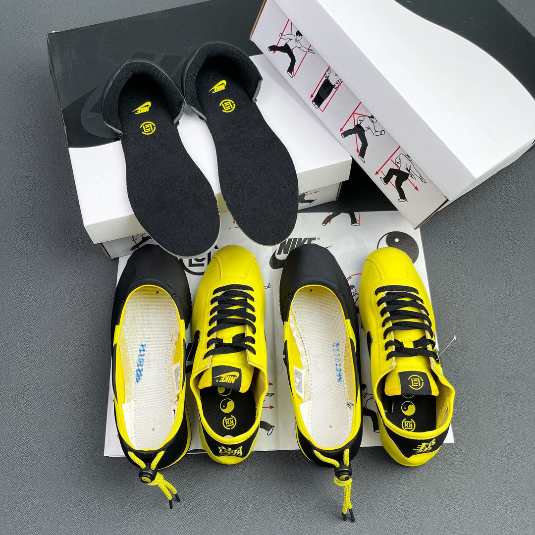  陳冠希 Clot  Clotez Bruce Lee  黄色 可拆卸 低筒 輕便 休閒鞋 復古跑鞋 板鞋 男鞋 女鞋 DZ3239-001