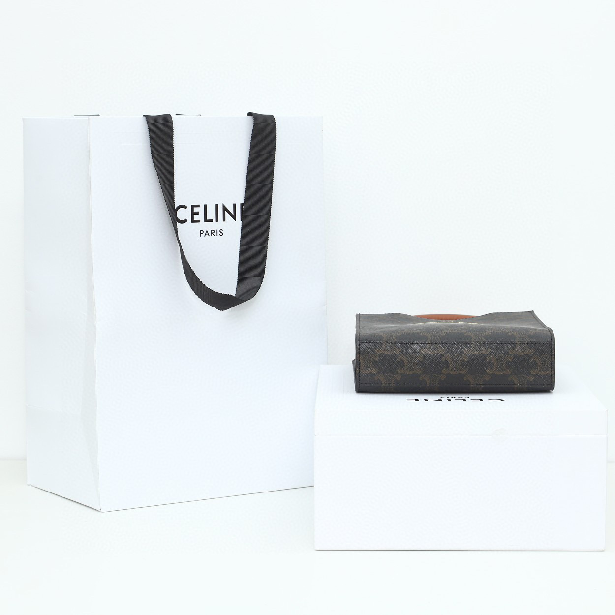 CELINE 赛琳 Cabas 经典老花印花竖款 黄褐色 托特包 手提包 单肩包 斜挎包 194372CYB-04LU