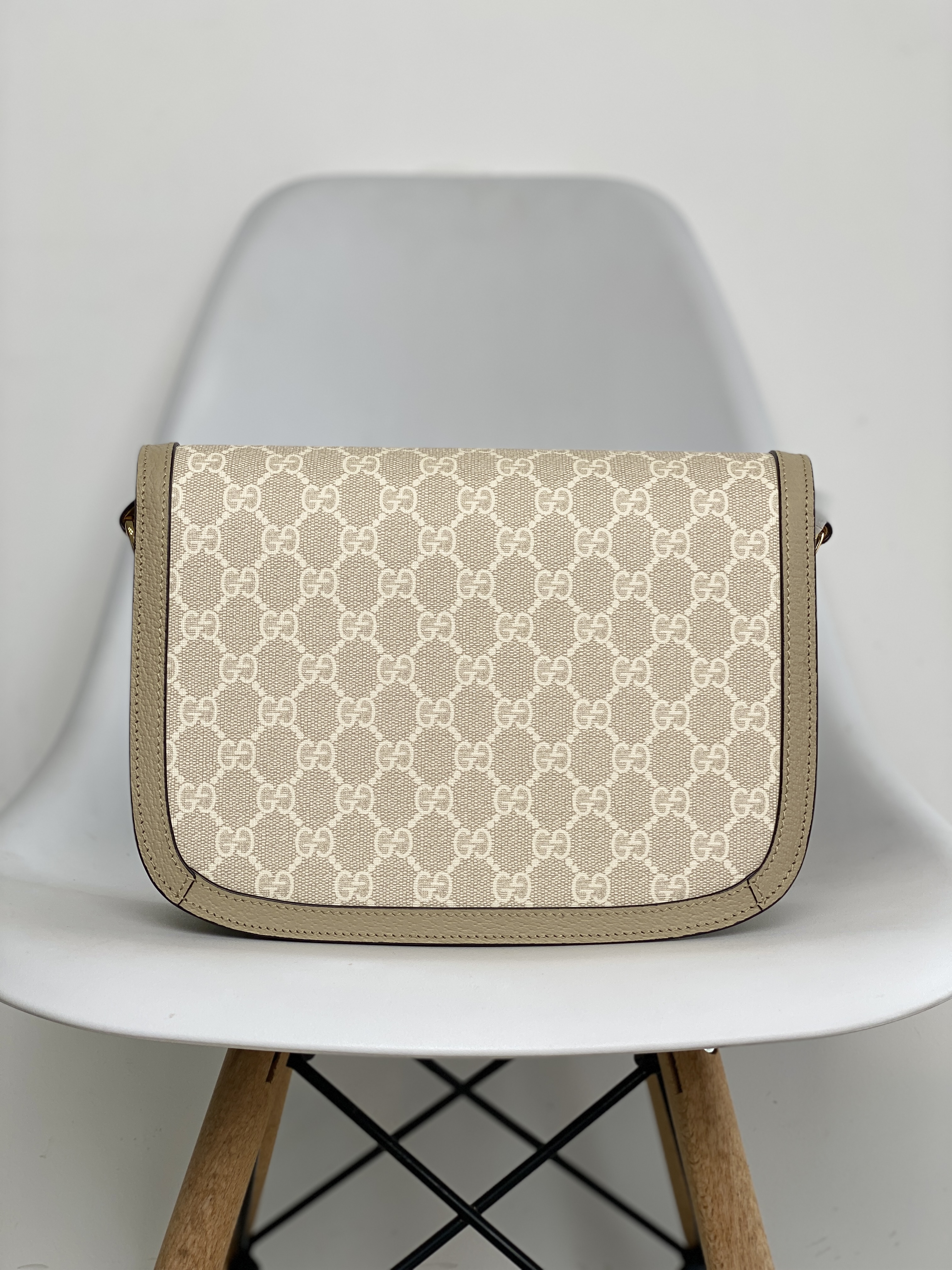 原厂皮 GUCCI 古驰 1955 Horsebit 马衔扣 复古金扣 老花Logo 帆布拼皮 斜挎包 单肩包 手提包 男女同款 602204-UULBG-9683