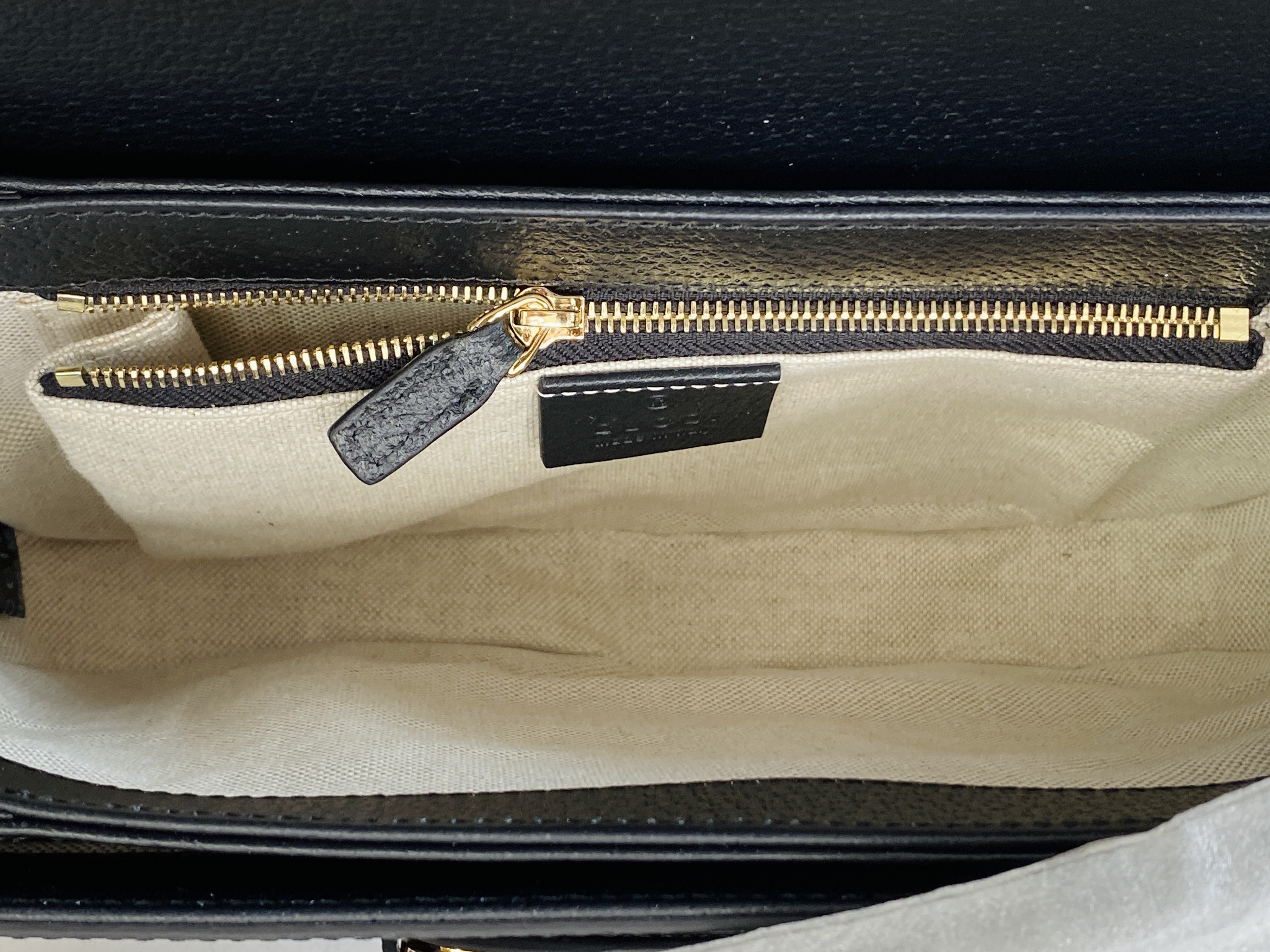 原厂皮 GUCCI 古驰 马衔扣 1955复古金扣 黑丹宁 Denim 老花Logo 黑色 单肩包 斜挎包 手提包 男女同款 602204-UN3BG-1274