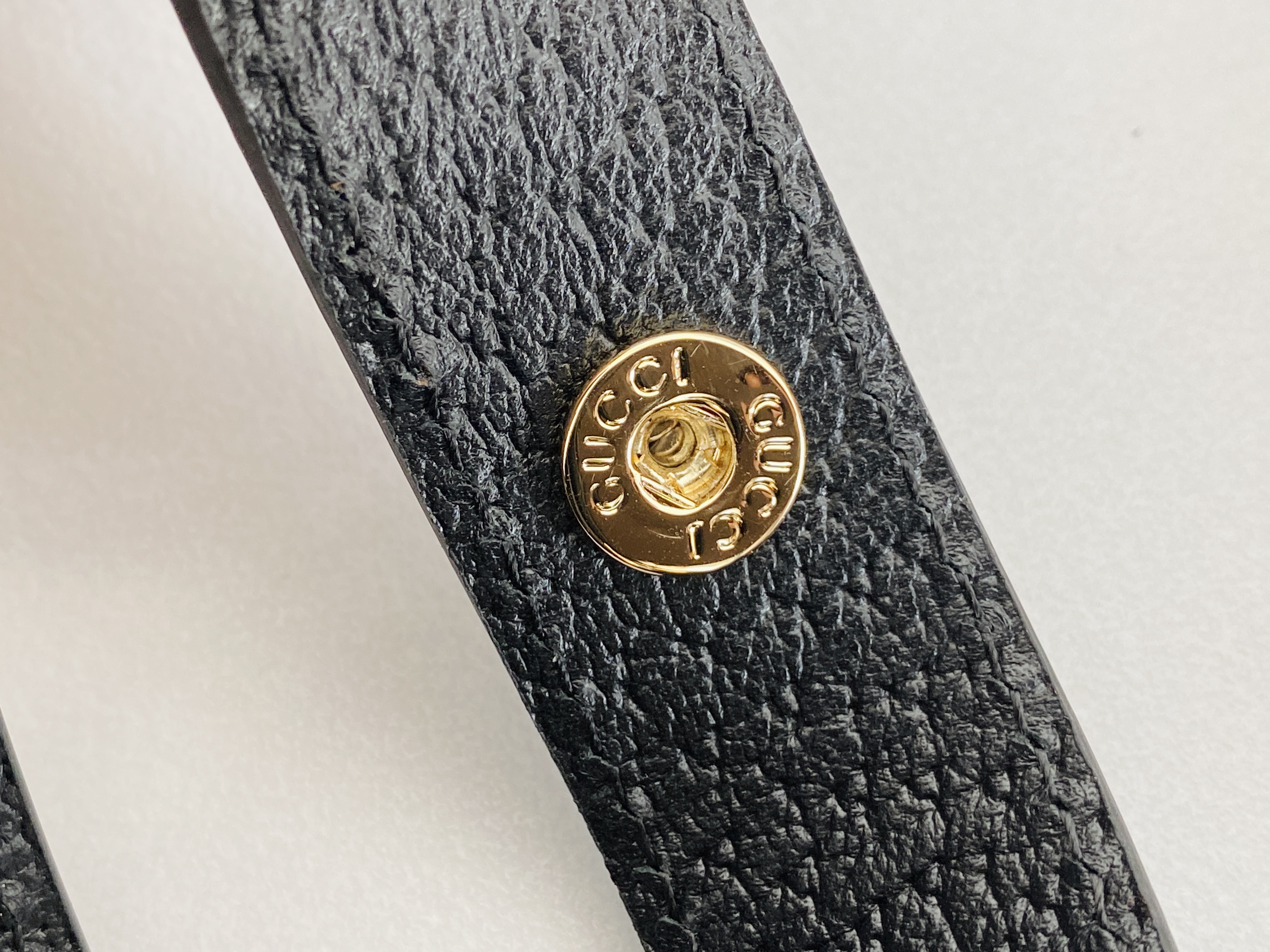 原厂皮 GUCCI 古驰 马衔扣 1955复古金扣 黑丹宁 Denim 老花Logo 黑色 单肩包 斜挎包 手提包 男女同款 602204-UN3BG-1274