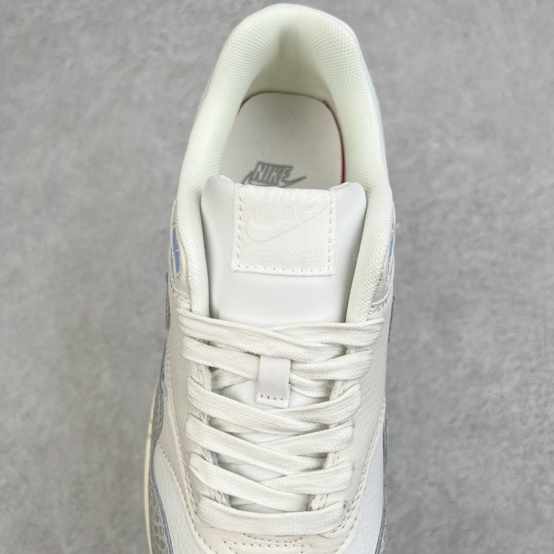 Air Max 1 Safari Summit White 低筒 减震运动鞋 休闲鞋 板鞋 男鞋 女鞋 灰白色  AO1021-023