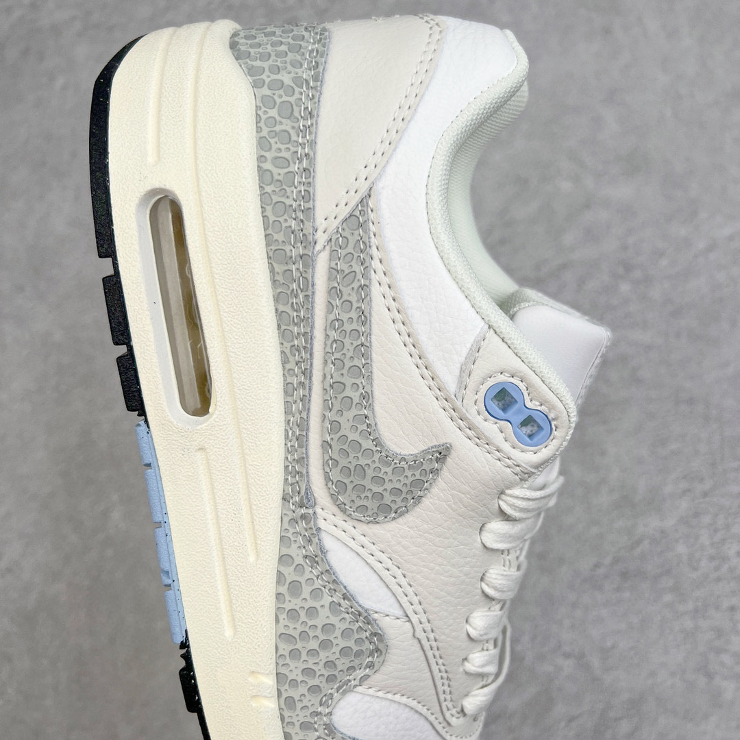 Air Max 1 Safari Summit White 低筒 减震运动鞋 休闲鞋 板鞋 男鞋 女鞋 灰白色  AO1021-023