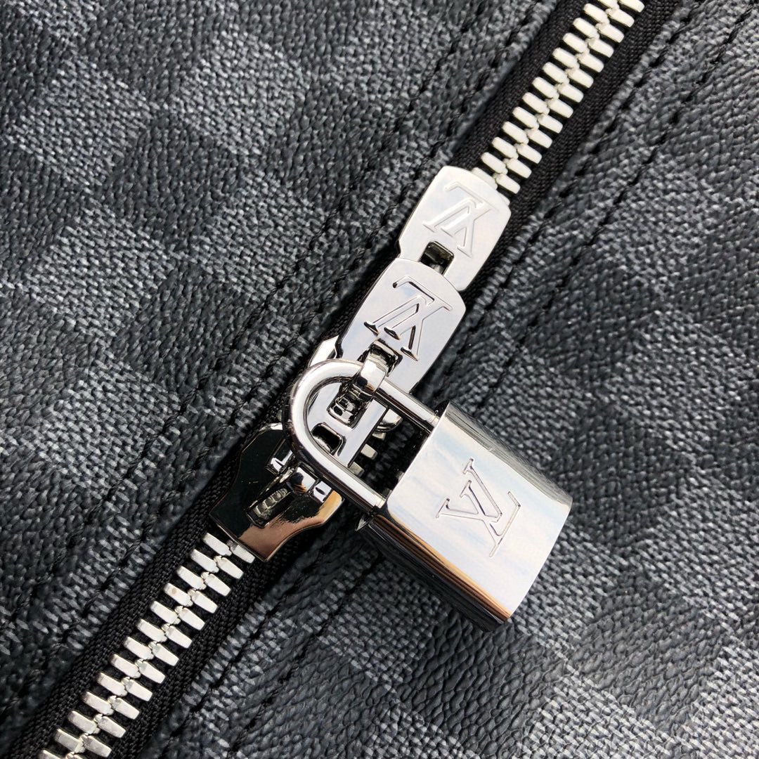 原厂皮 LOUIS VUITTON LV keepall 45 50 55 旅行包 手提包 单肩包 斜挎包  石墨色 M41413 M41416 M41418