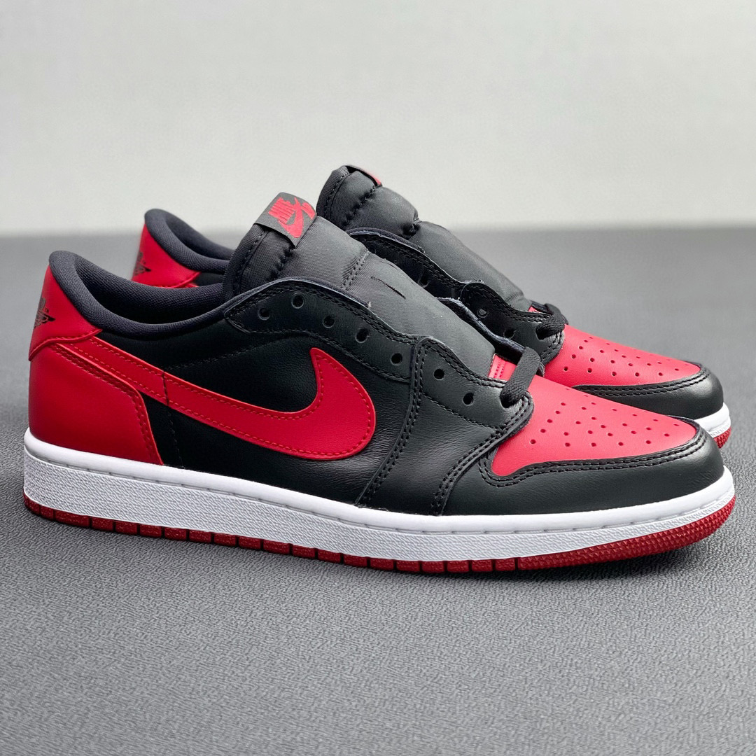 2015版型 Air Jordan 1 Retro Low Bred 黑红 低筒 板鞋 休闲鞋 男鞋  球鞋 705329-001