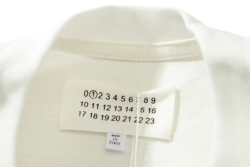 Maison Margiela 马吉拉 数字尺码表 印花拼接 黑白 短袖 T 恤 夏季 男女同款 S50GC0601S22816