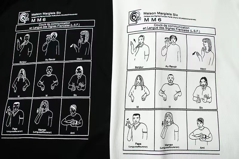 Maison Margiela 马吉拉 人物印花 短袖 黑色 白色 T 恤 圆领 套头 夏季 男女同款 S52GC0213S23962101