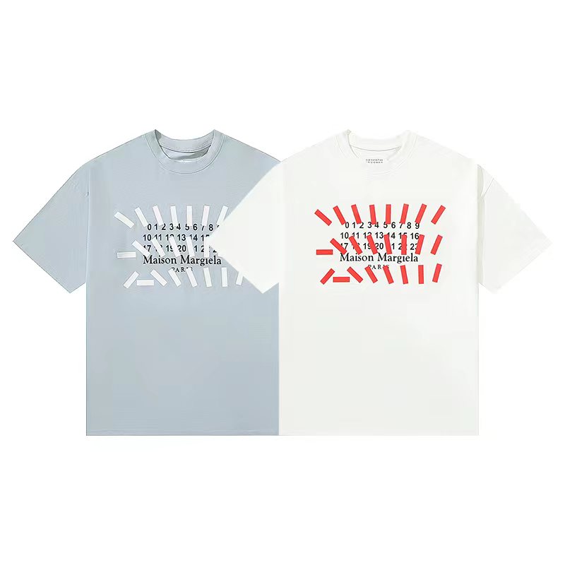 Maison Margiela 马吉拉 数字印花 短袖 灰色 白色 T 恤 夏季 男女同款 S30GC0731S2393510