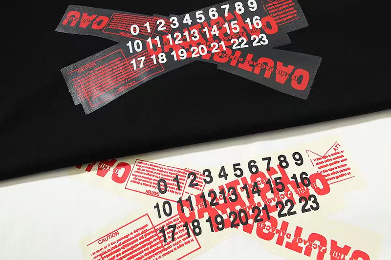 Maison Margiela 马吉拉 数字字母logo 短袖 黑色 白色 T 恤 圆领 套头 夏季 男女同款 