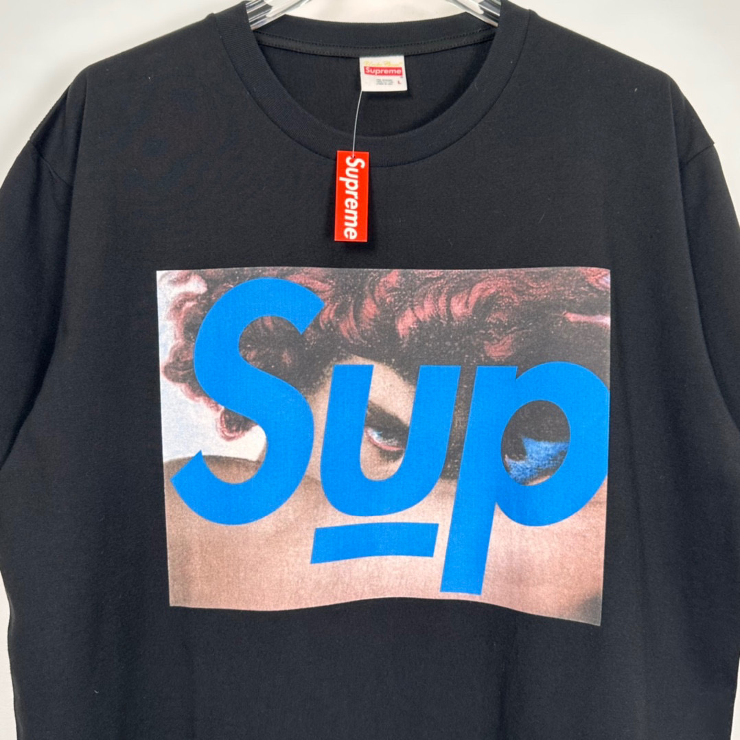  Supreme SS23 Week6  人物LOGO  短袖 圆领 印花T 恤 夏款 男女同款 黑色 SUP-SS23-123