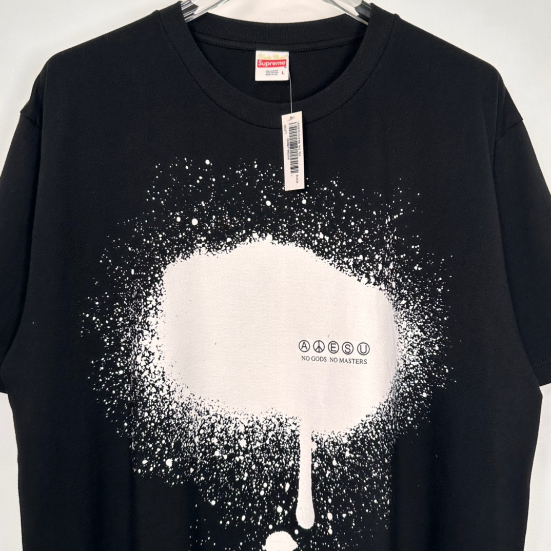 Supreme SS23 Week6  TAG TEE  标语印花 短袖 圆领 印花T 恤 夏款 男女同款 黑色 SUP-SS23-125