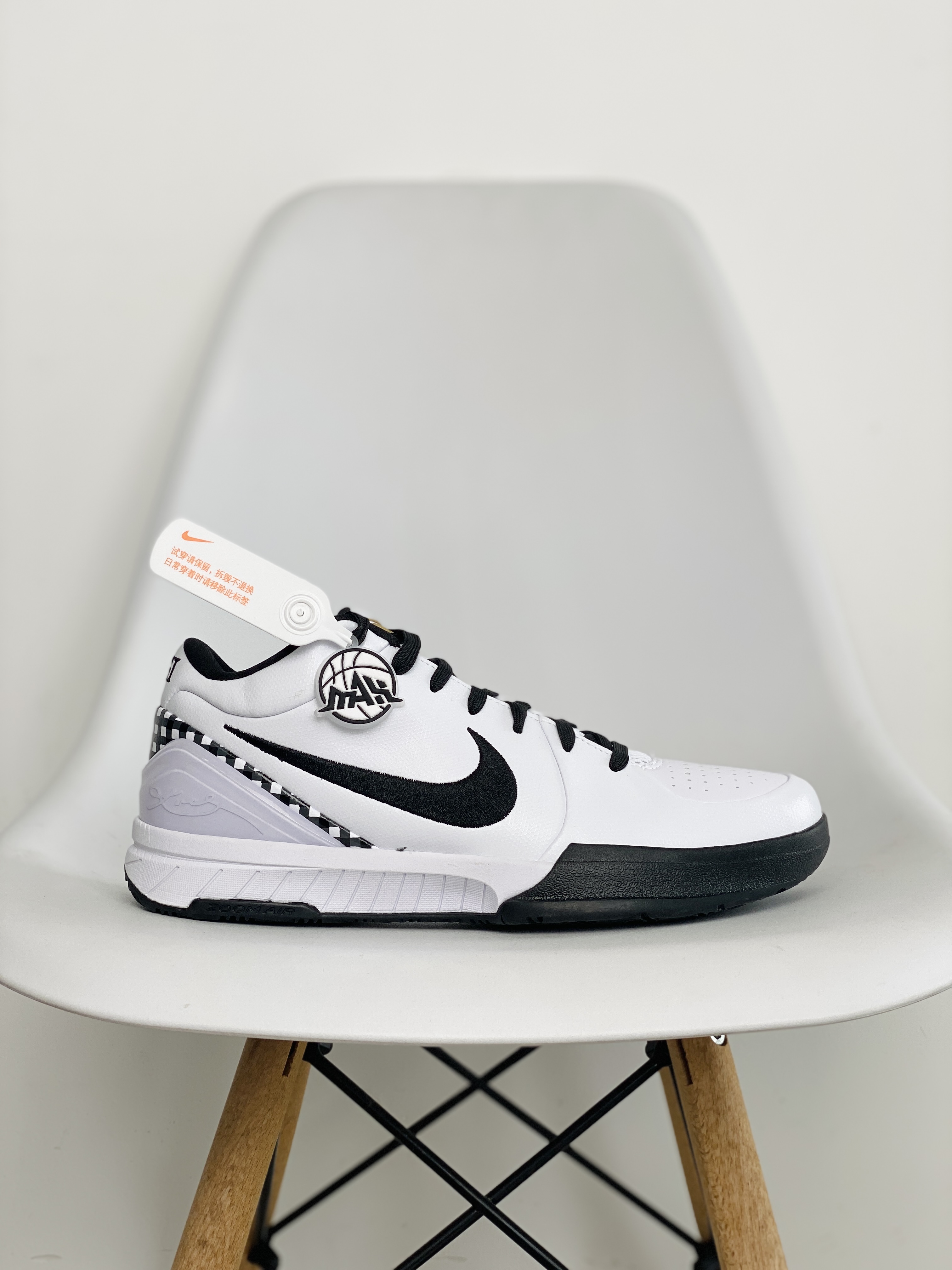 滅世純原 原盒版 Kobe4 GIGI Mambacita 前掌LUNAR泡棉 后掌气垫 黑白 低筒 科比 4  篮球鞋 实战鞋 球鞋 男鞋  FJ9363-100