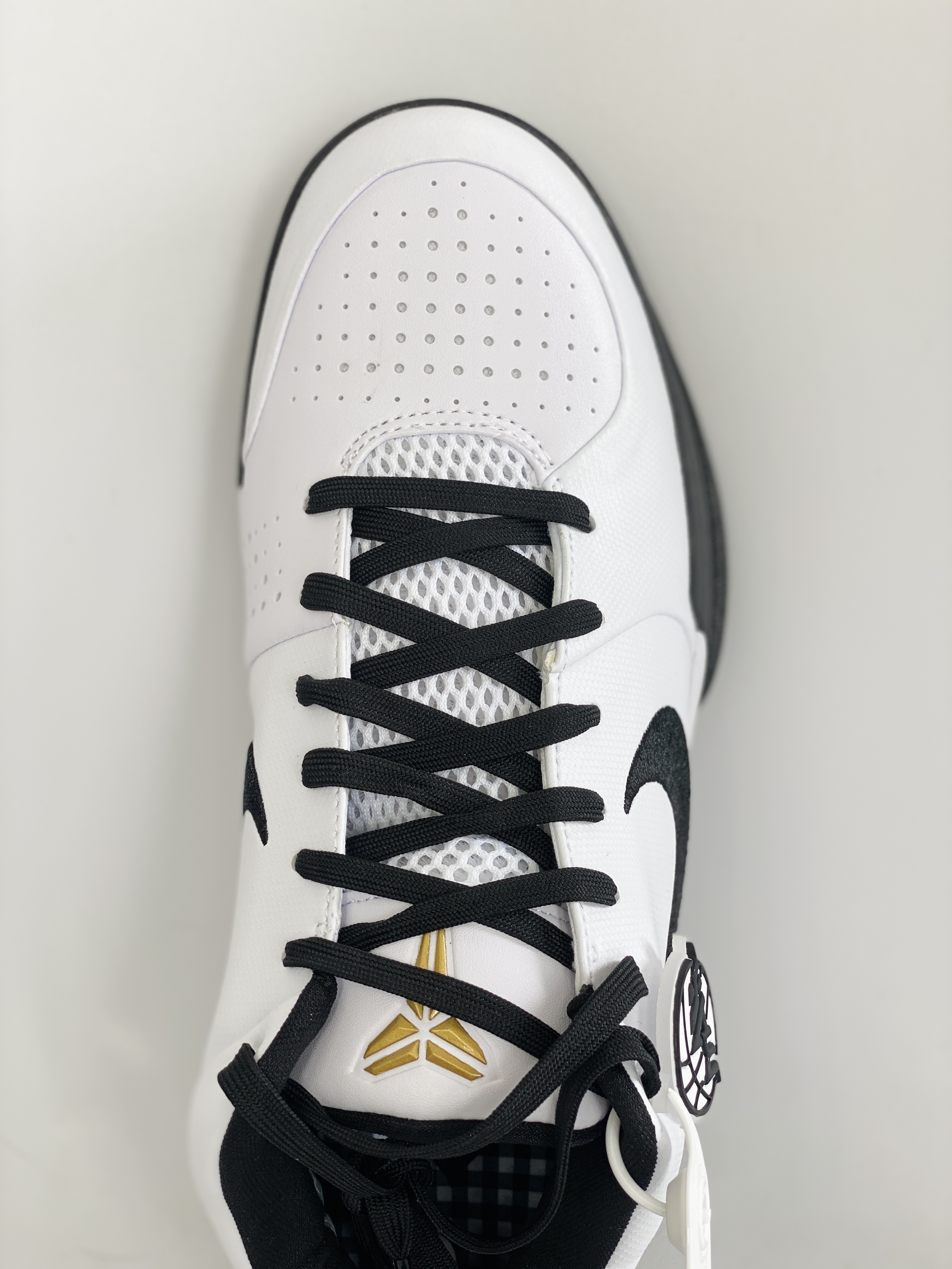 滅世純原 原盒版 Kobe4 GIGI Mambacita 前掌LUNAR泡棉 后掌气垫 黑白 低筒 科比 4  篮球鞋 实战鞋 球鞋 男鞋  FJ9363-100