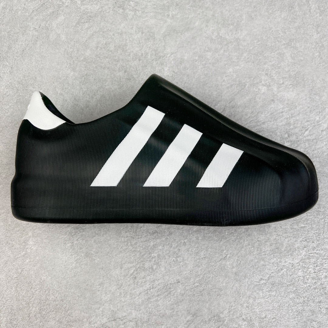 Adidas AdiFOM Superstar 防滑耐磨轻便 休闲鞋 拖鞋 室外 低筒 男女同款 黑白 HQ8752