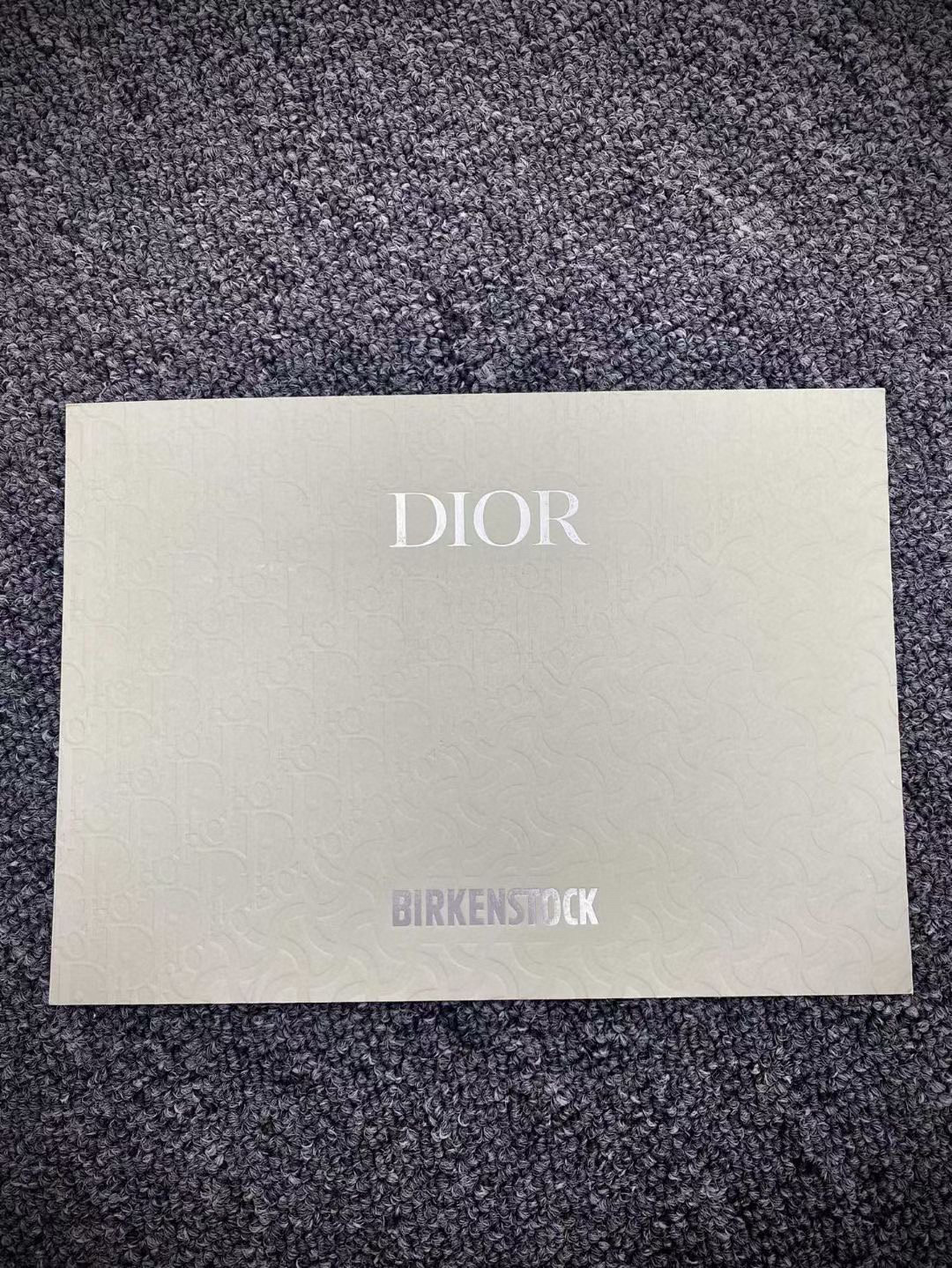 Birkenstock Dior迪奥 Tokio 勃肯 小牛皮 圆头 时尚凉拖 黑色 3SA116ZSD_H900