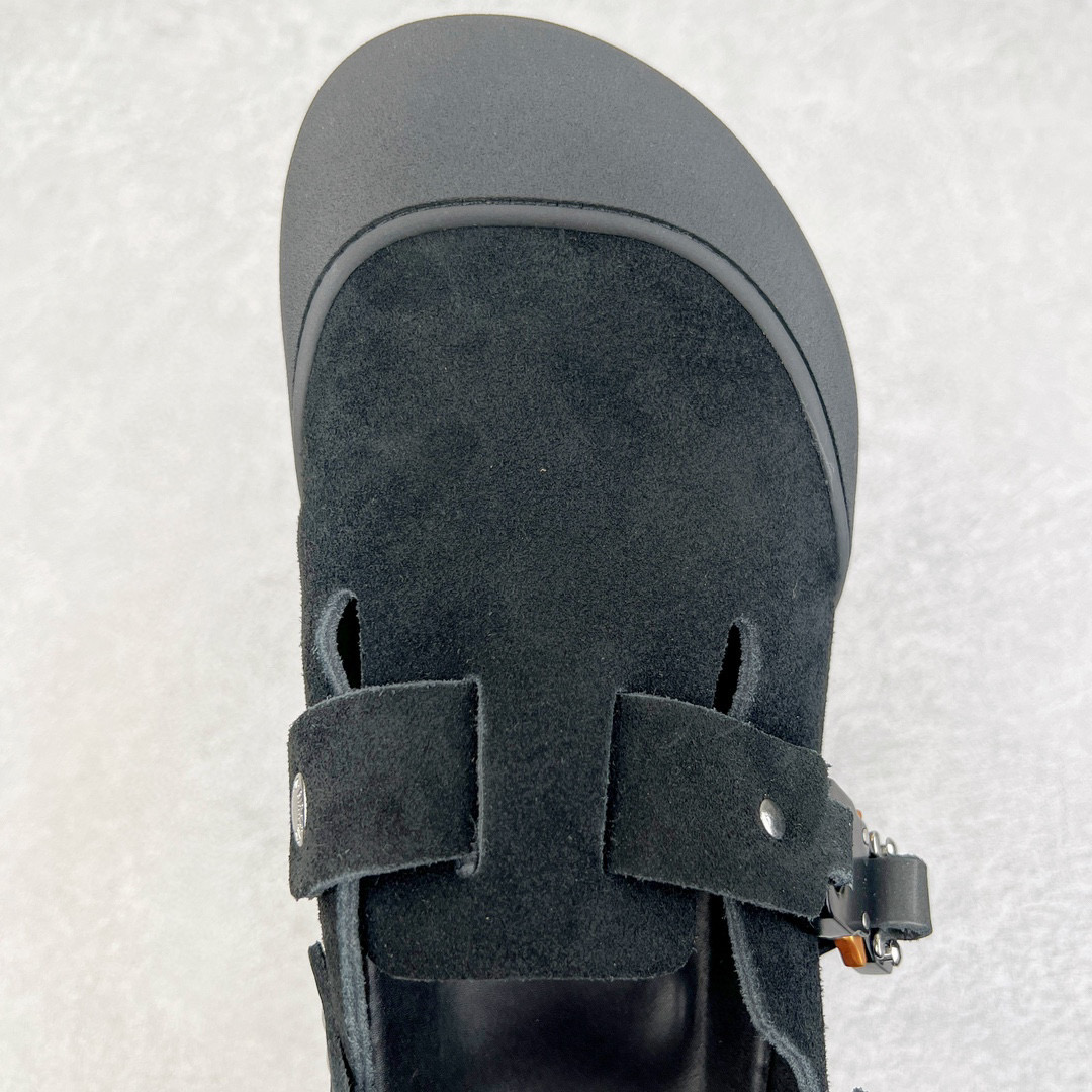 Birkenstock Dior迪奥 Tokio 勃肯 小牛皮 圆头 时尚凉拖 黑色 3SA116ZSD_H900