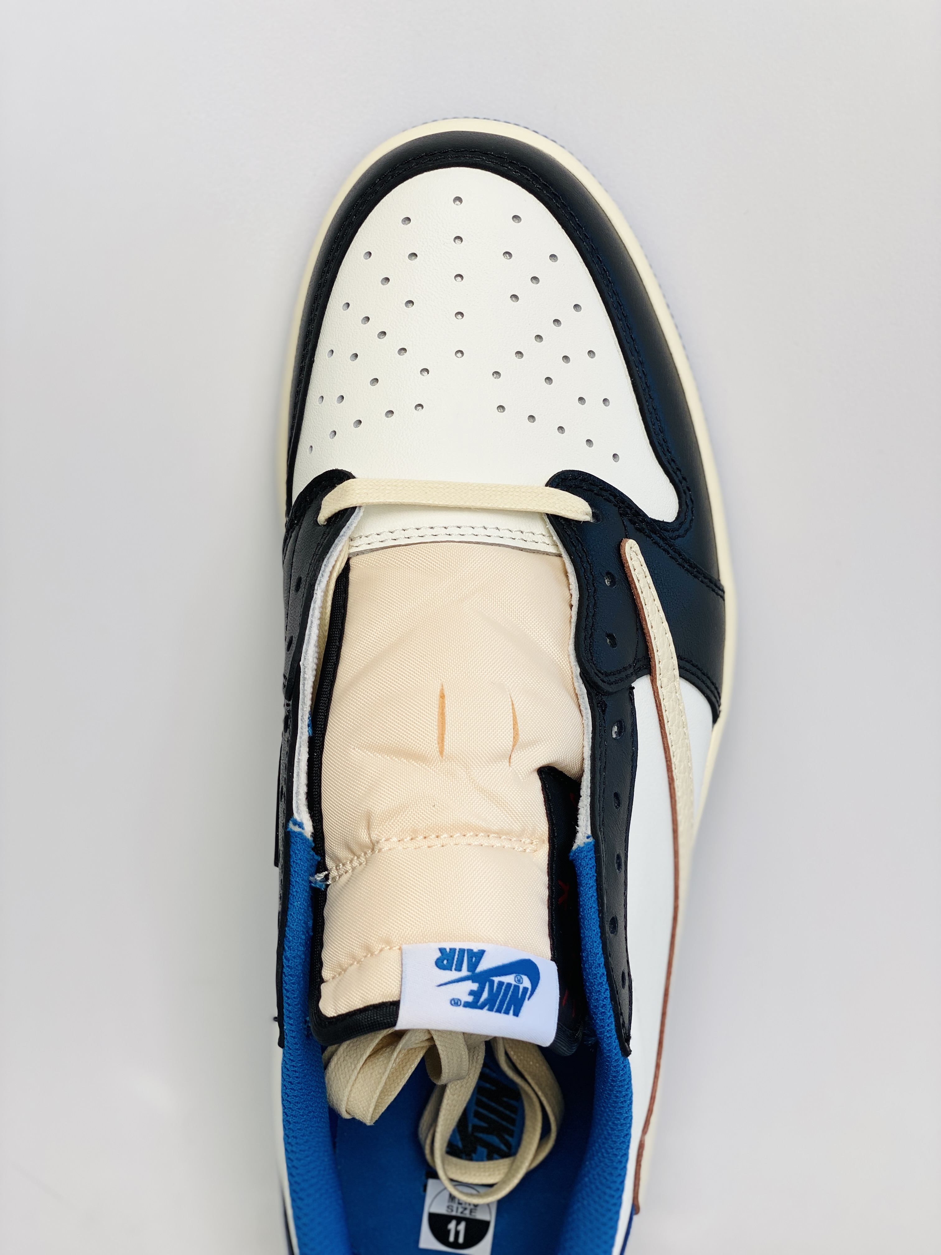 Travis Scott x Fragment Design x Air Jordan 1 AJ1 Low 闪电 倒钩 藤原浩 三方联名低筒 休闲鞋 波鞋 女鞋 男鞋 板鞋 DM7866-140