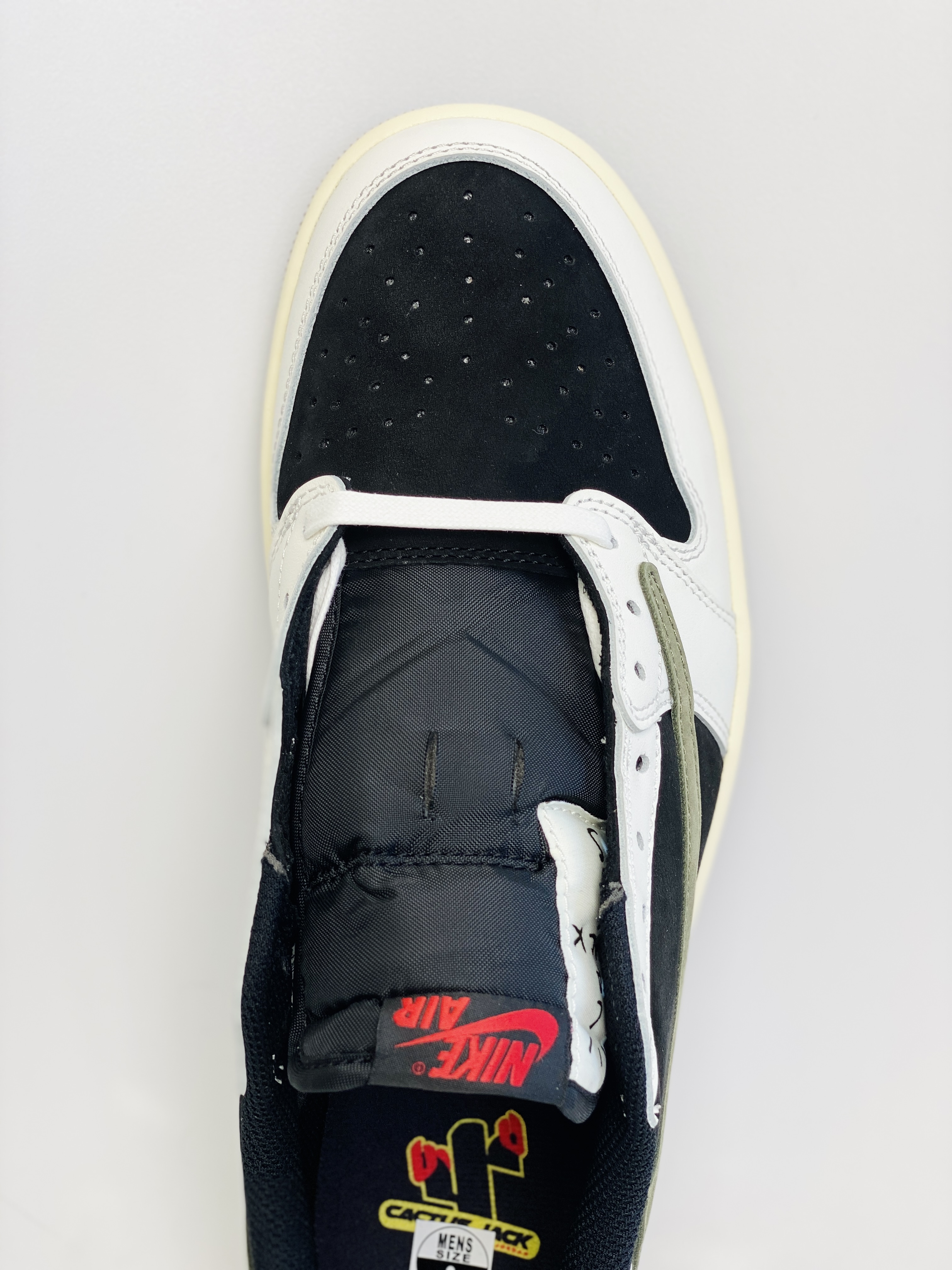  天花板Travis Scott x Air Jordan 1 LowOlive AJ1  黑绿  5.0  低筒 倒钩 板鞋 篮球鞋 男鞋 DZ4137-106