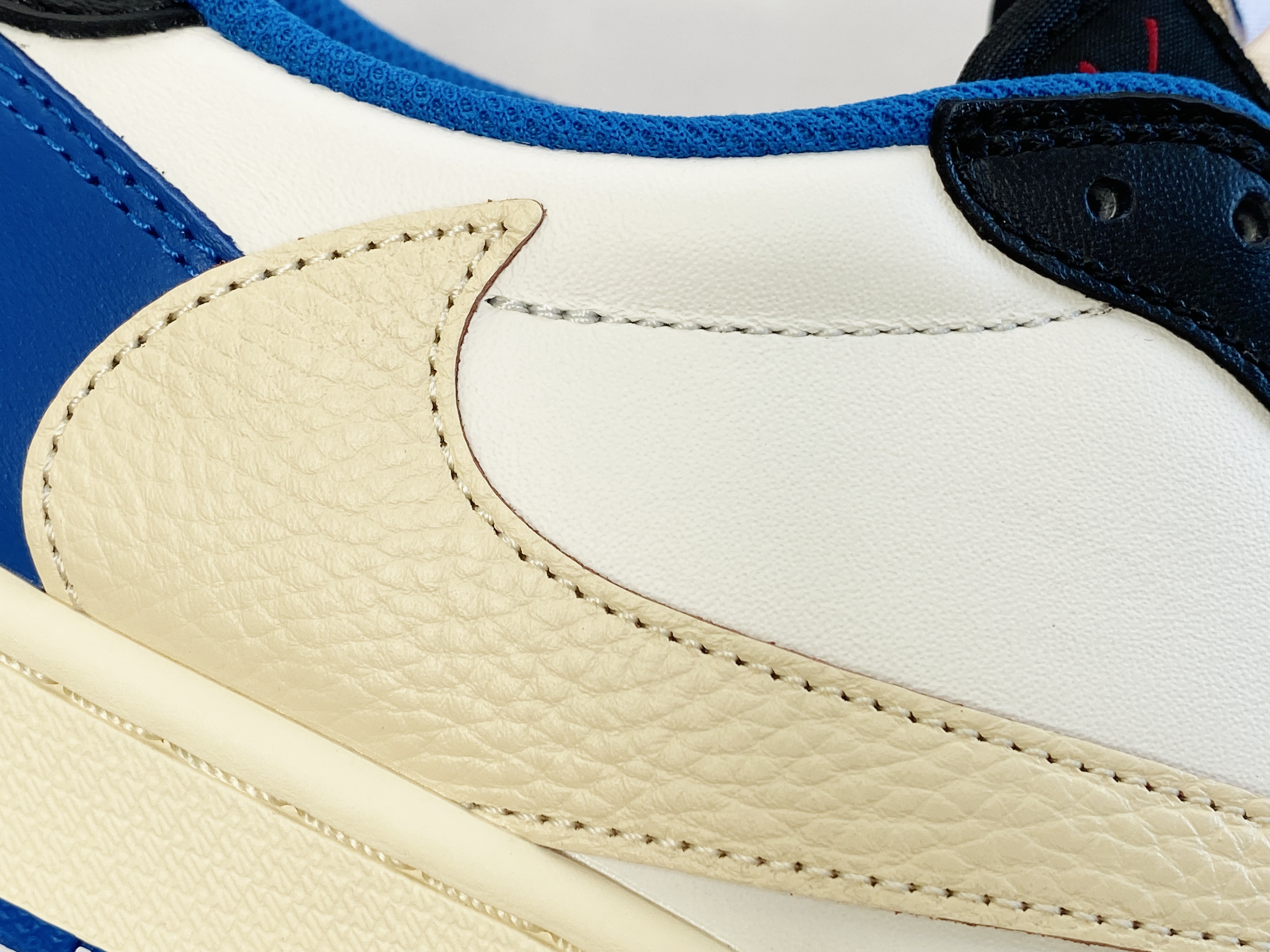 Travis Scott x Fragment Design x Air Jordan 1 AJ1 Low 闪电 倒钩 藤原浩 三方联名低筒 休闲鞋 波鞋 女鞋 男鞋 板鞋 DM7866-140