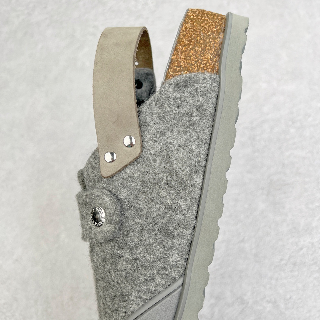 Birkenstock Dior迪奥 Tokio 勃肯 小牛皮 圆头 时尚凉拖 灰色 3SA116ZSC-H800