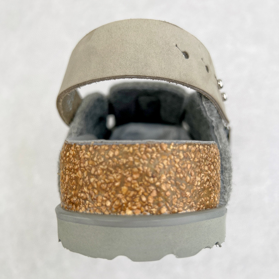 Birkenstock Dior迪奥 Tokio 勃肯 小牛皮 圆头 时尚凉拖 灰色 3SA116ZSC-H800