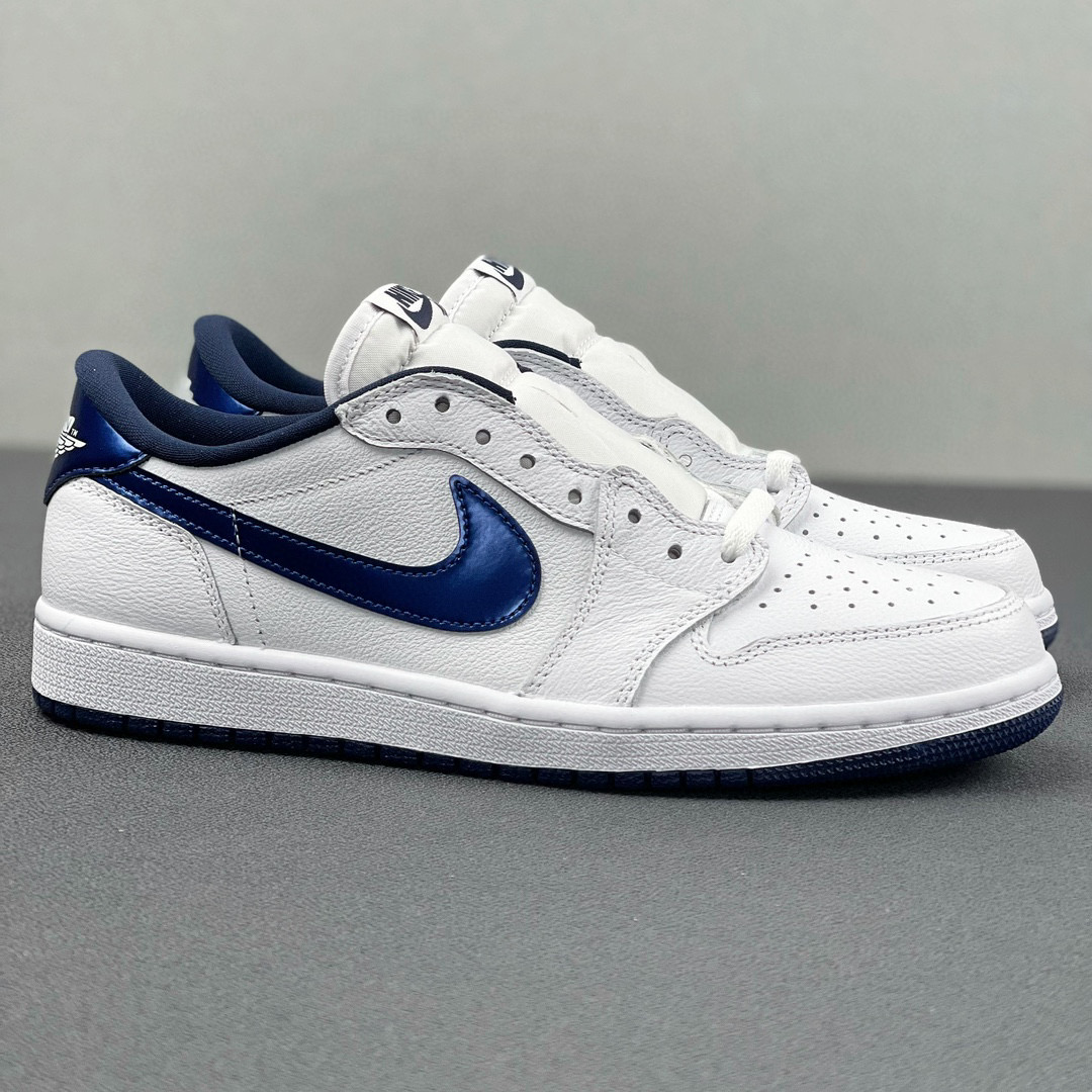 Air Jordan 1 Low OG AJ1 Metallic  低筒 板鞋 轻便休闲鞋 男鞋 波鞋 复古篮球鞋 白蓝 705329-106