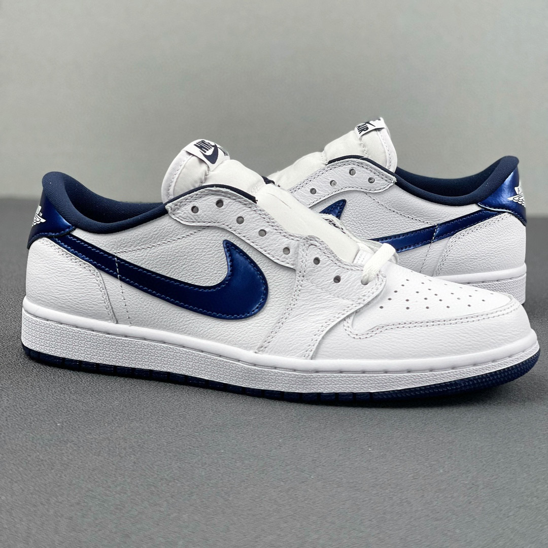 Air Jordan 1 Low OG AJ1 Metallic  低筒 板鞋 轻便休闲鞋 男鞋 波鞋 复古篮球鞋 白蓝 705329-106