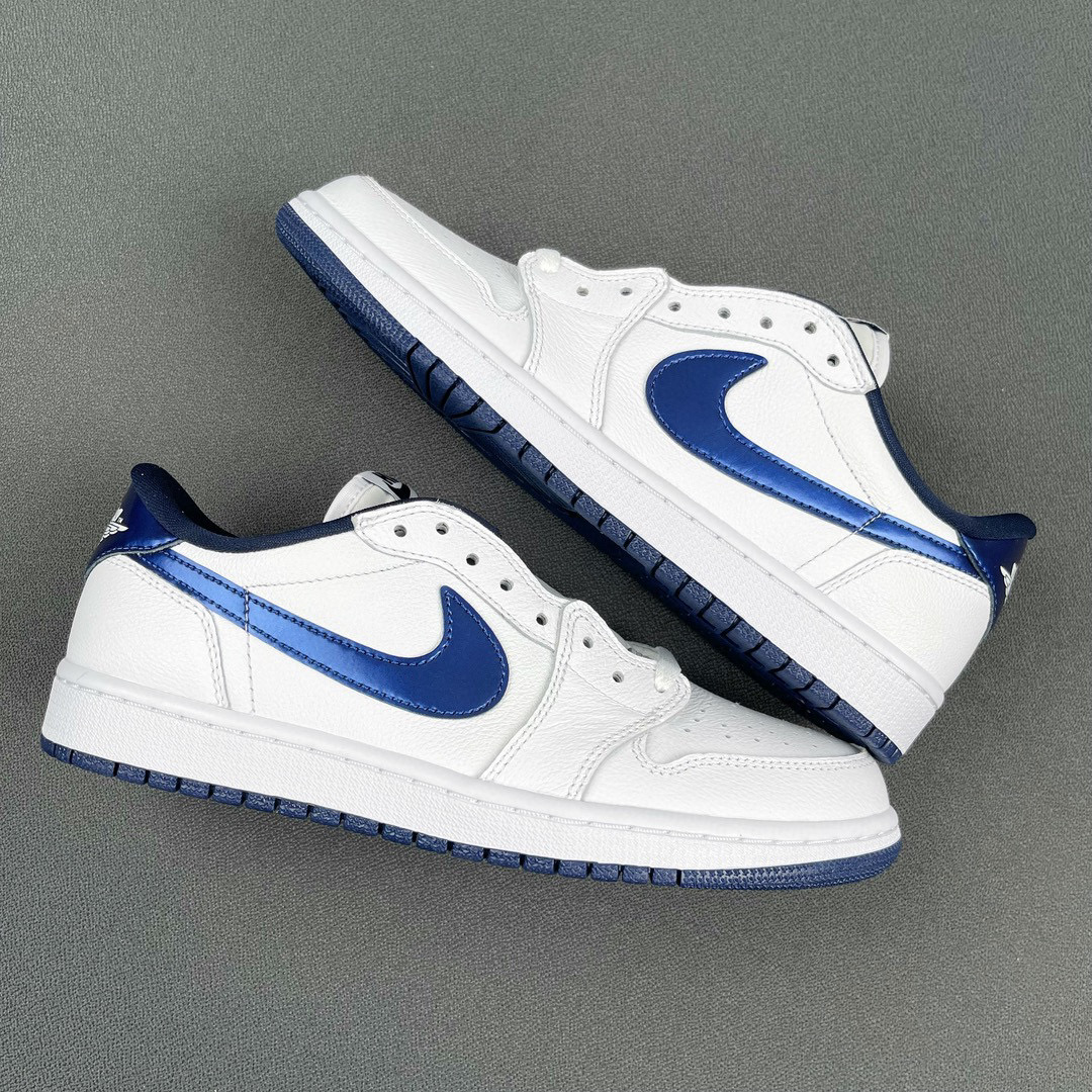 Air Jordan 1 Low OG AJ1 Metallic  低筒 板鞋 轻便休闲鞋 男鞋 波鞋 复古篮球鞋 白蓝 705329-106