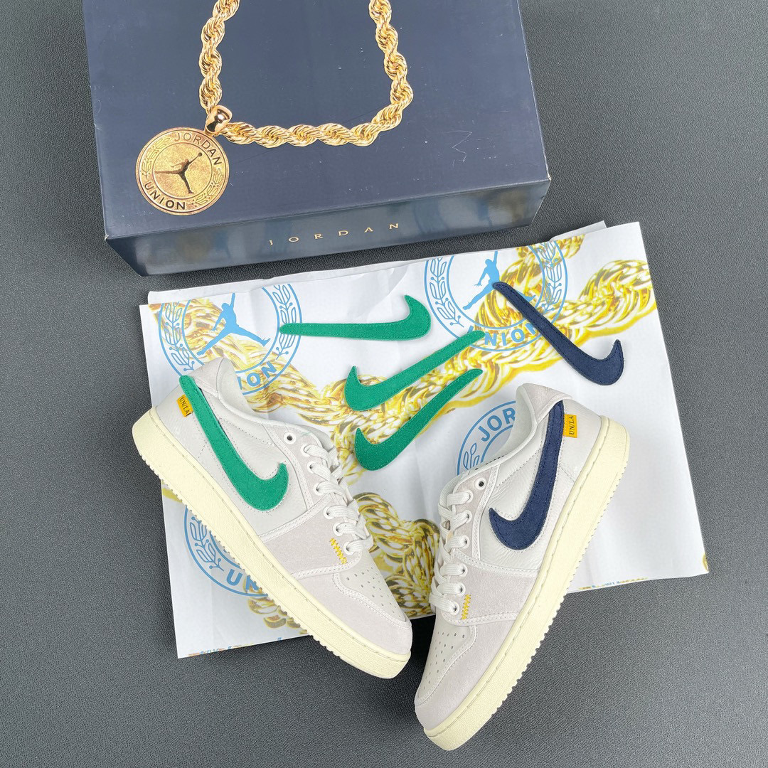 Union LA Air Jordan 1 Low  AJ1 KO Sail  低筒 板鞋 轻便休闲鞋 男鞋 波鞋 复古篮球鞋 米白  DO8912-100