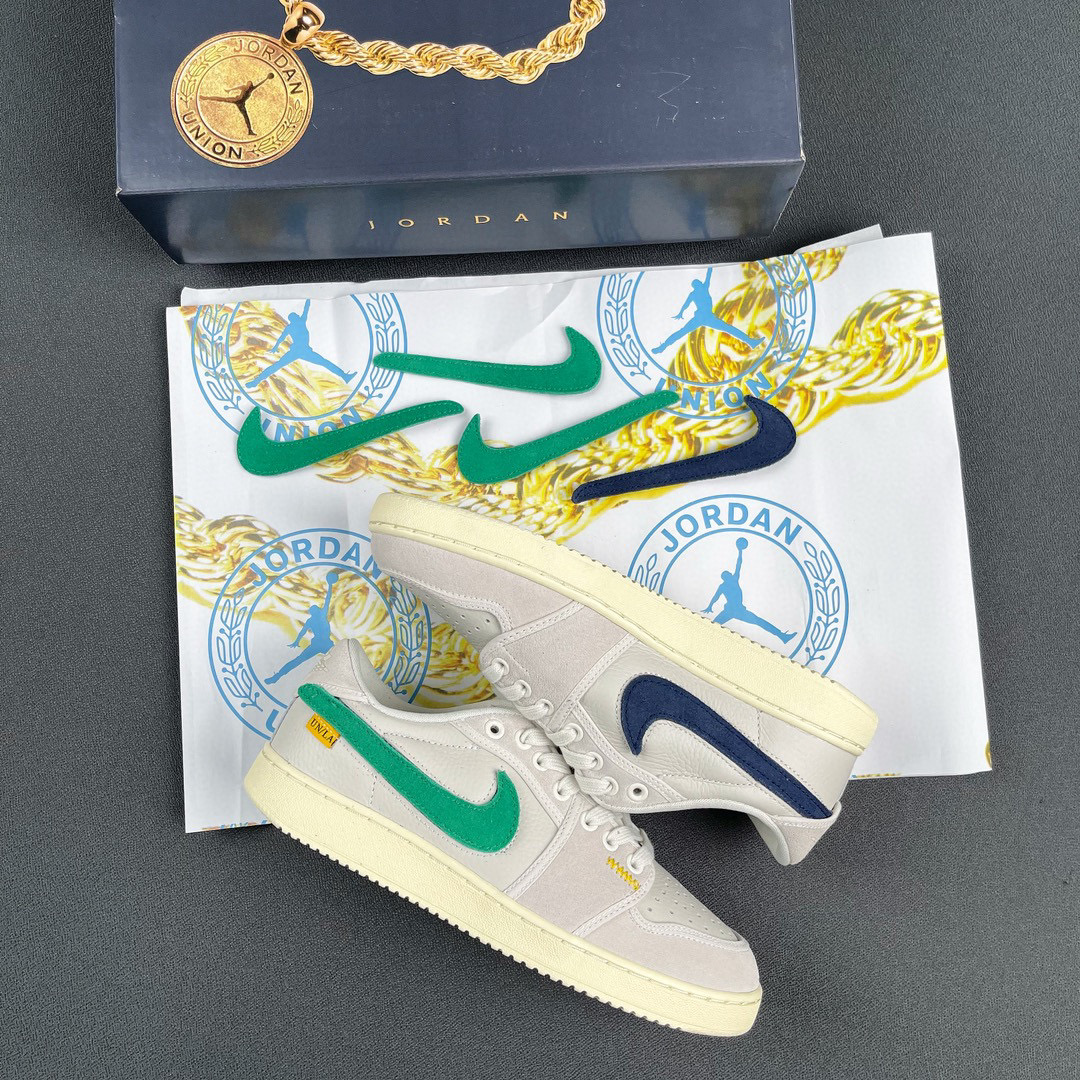 Union LA Air Jordan 1 Low  AJ1 KO Sail  低筒 板鞋 轻便休闲鞋 男鞋 波鞋 复古篮球鞋 米白  DO8912-100