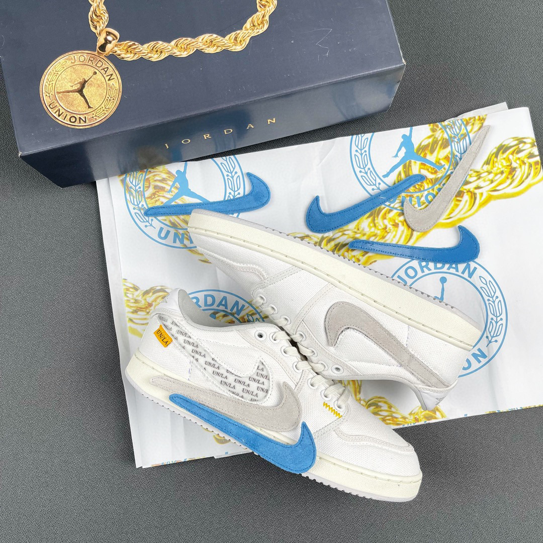 Union LA Air Jordan 1 Low  AJ1 White 低筒 板鞋 轻便休闲鞋 男鞋 波鞋 复古篮球鞋 白色 DO8912-101
