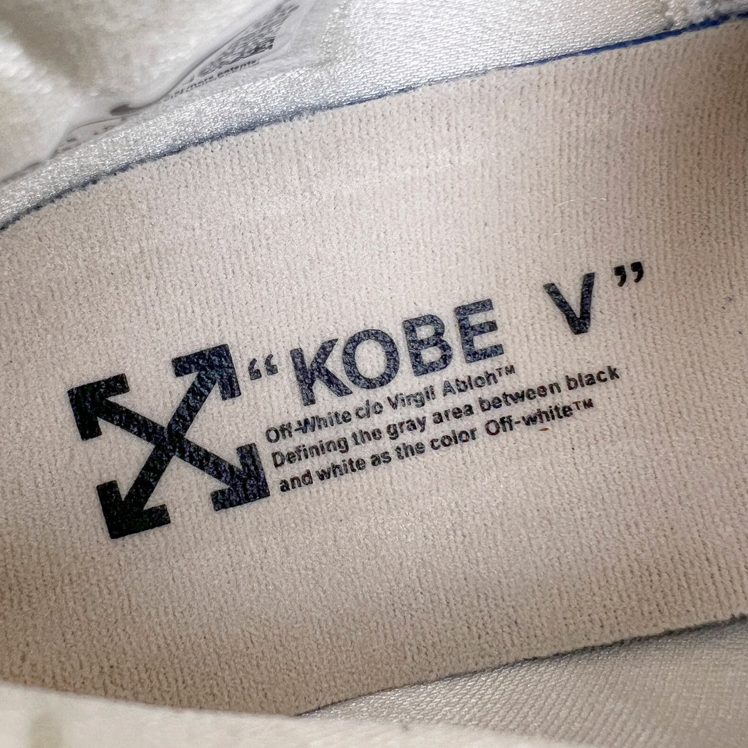 客制 S2外贸 Kobe5  OFF-White  科比 5  前掌气垫 后掌EVA 籃球鞋 球鞋 實戰鞋  真碳板  米黄 DB4796-101