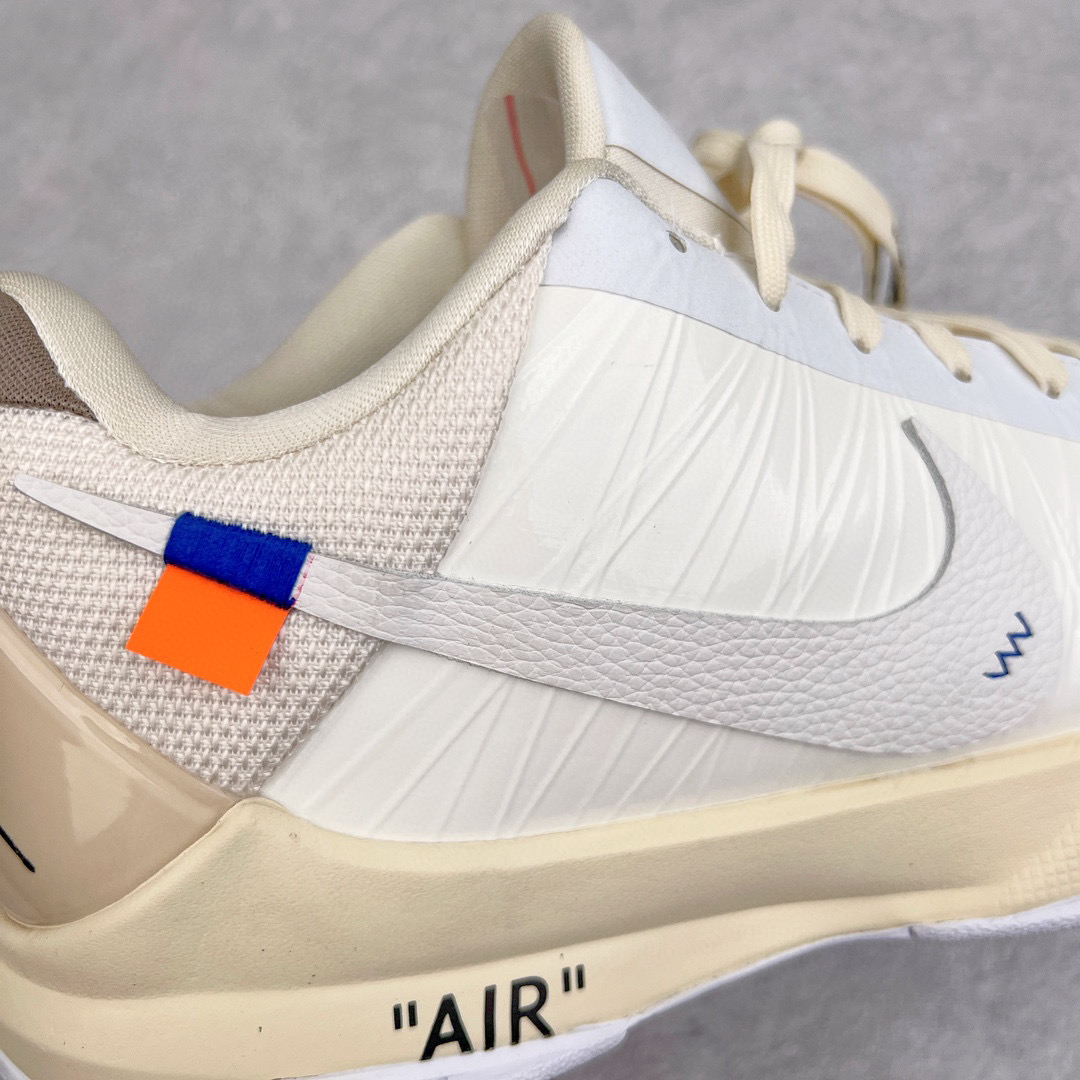 客制 S2外贸 Kobe5  OFF-White  科比 5  前掌气垫 后掌EVA 籃球鞋 球鞋 實戰鞋  真碳板  米黄 DB4796-101